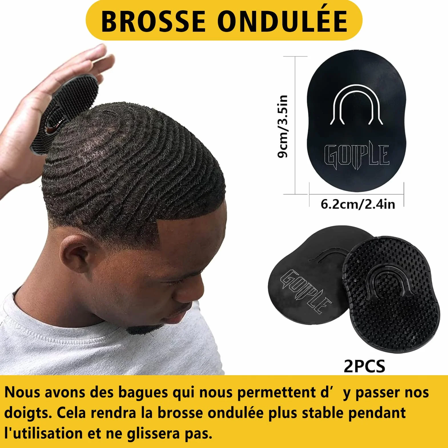 360 Wave Pomade Pommade Ondulée Pour Hommes, Tenue Forte, Lavage Facile, Crème Capillaire d'Entraînement à 360 Vagues, Graisse Ondulée Pour Hommes