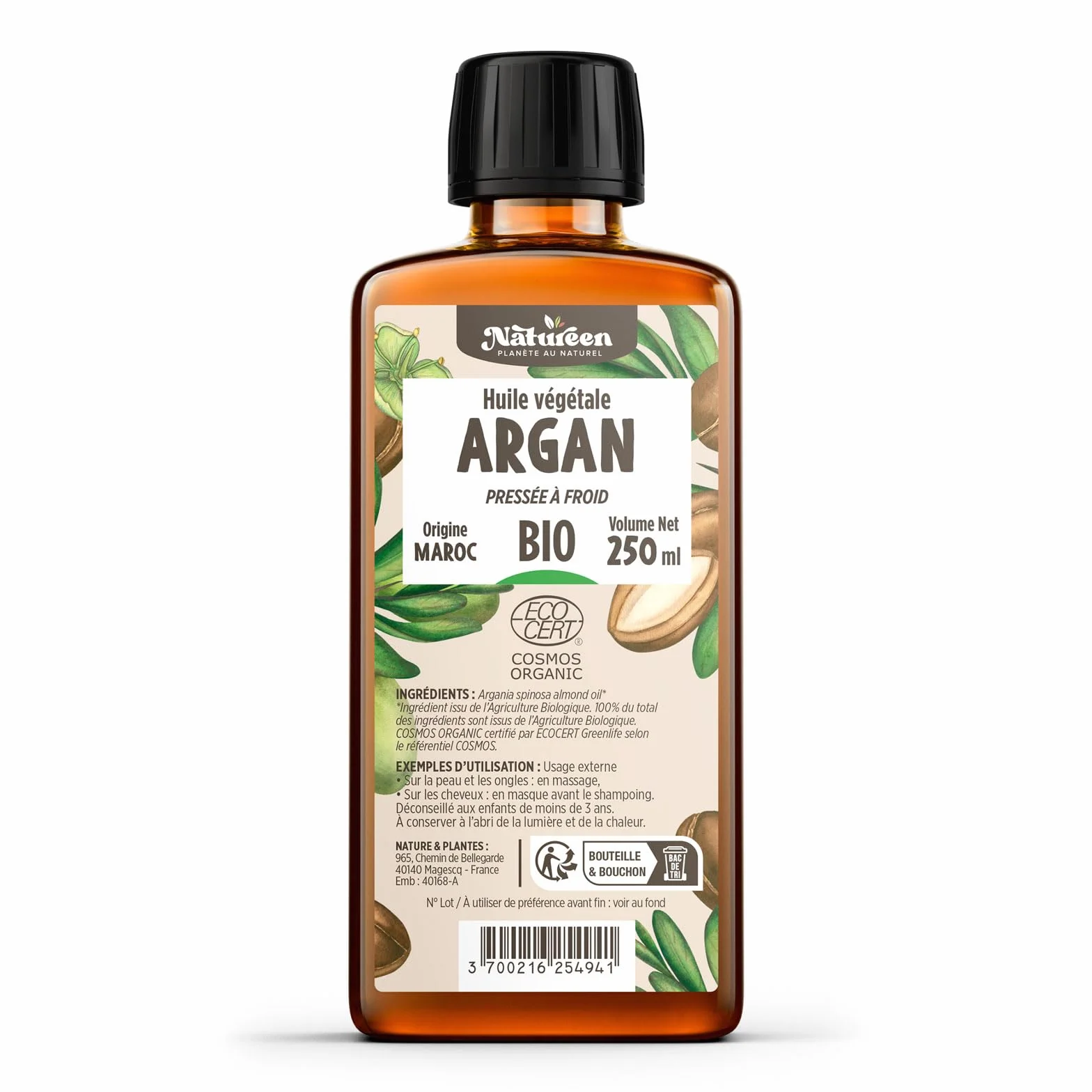 Huile d'Argan Bio du Maroc 250 ml