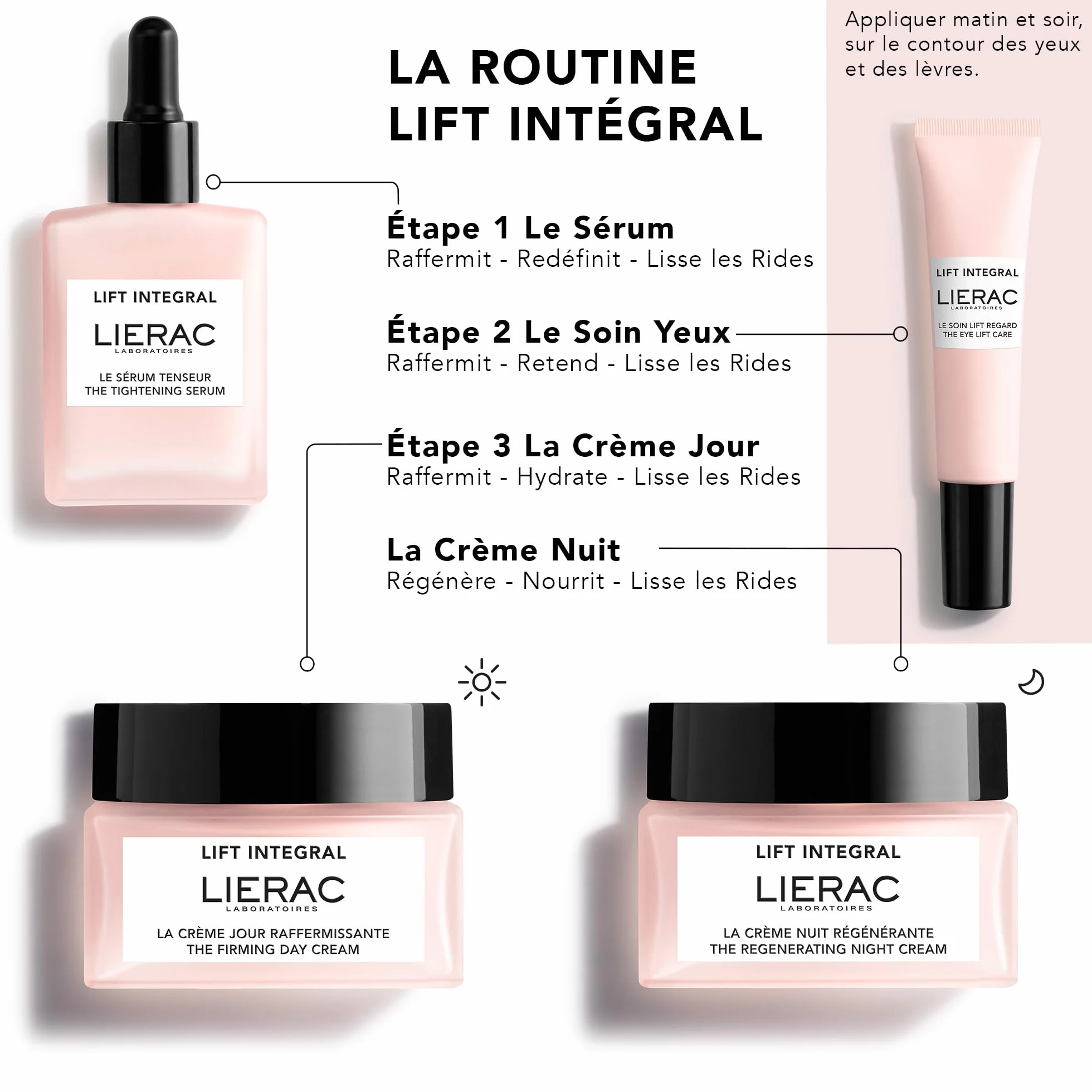 Lierac Lift Integral Le Soin Lift Regard 15ml Soin Contour Yeux Raffermit Retend Lisse les rides 97% ingrédients d'origine naturelle Yeux Sensibles