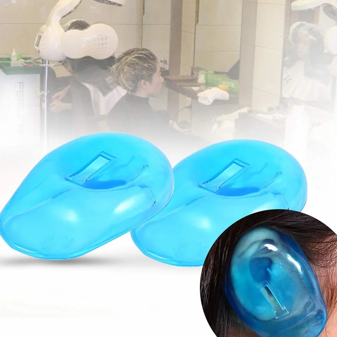 Cache-Oreilles pour Coiffure en Plastique imperméables, Protection Oreille Teinture Cheveux Douche
