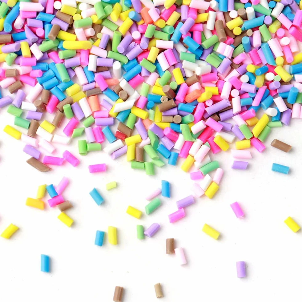 Saupoudres de Sucre 100g pour Nail Art Gâteaux Confettis Argile Polymère Résine