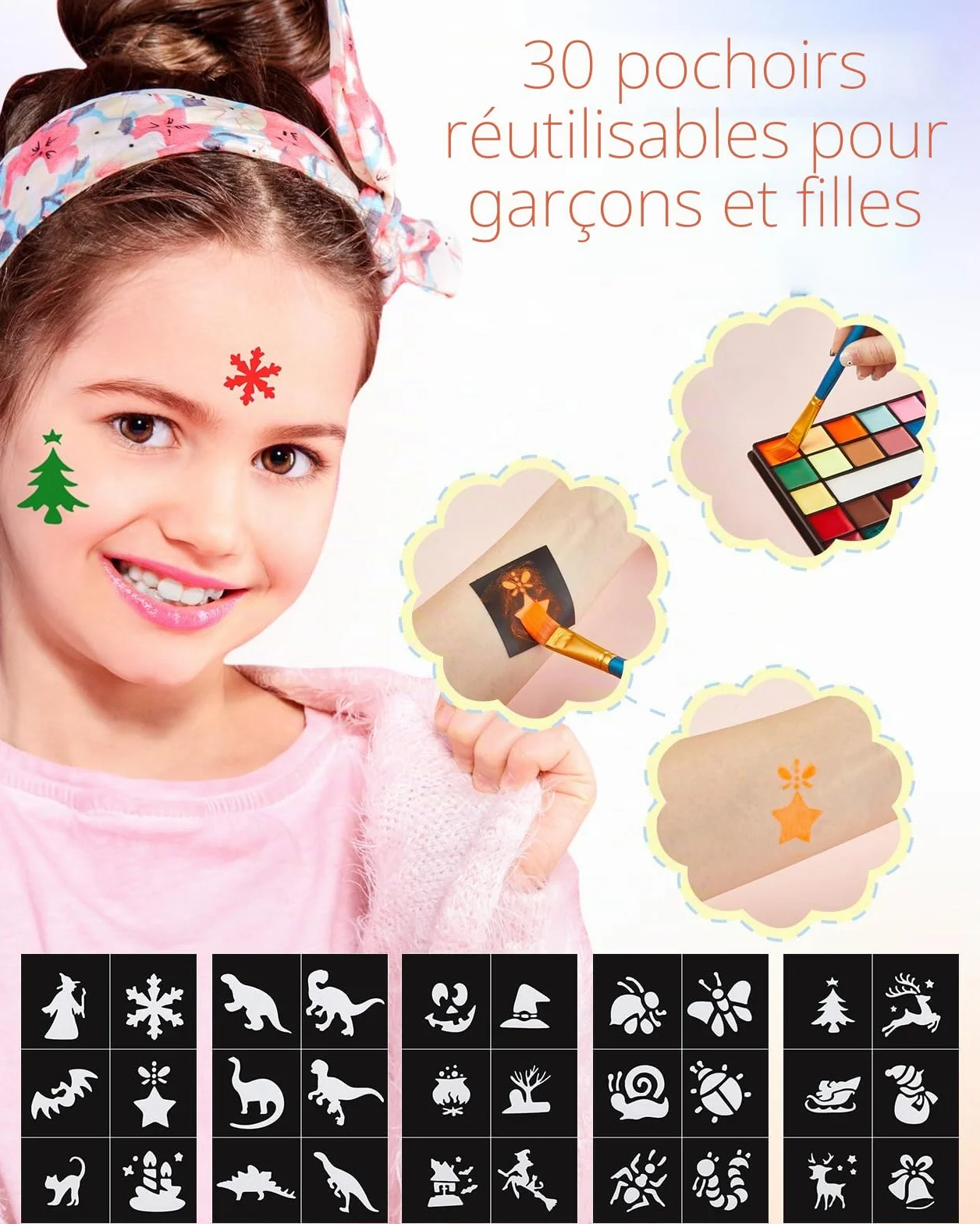 Lictin Peinture Visage 36 Couleurs - Kit de Professionnel Peinture Corporelle Pour la Visage Body Painting Dramatique Effets SpéCiaux Maquillage