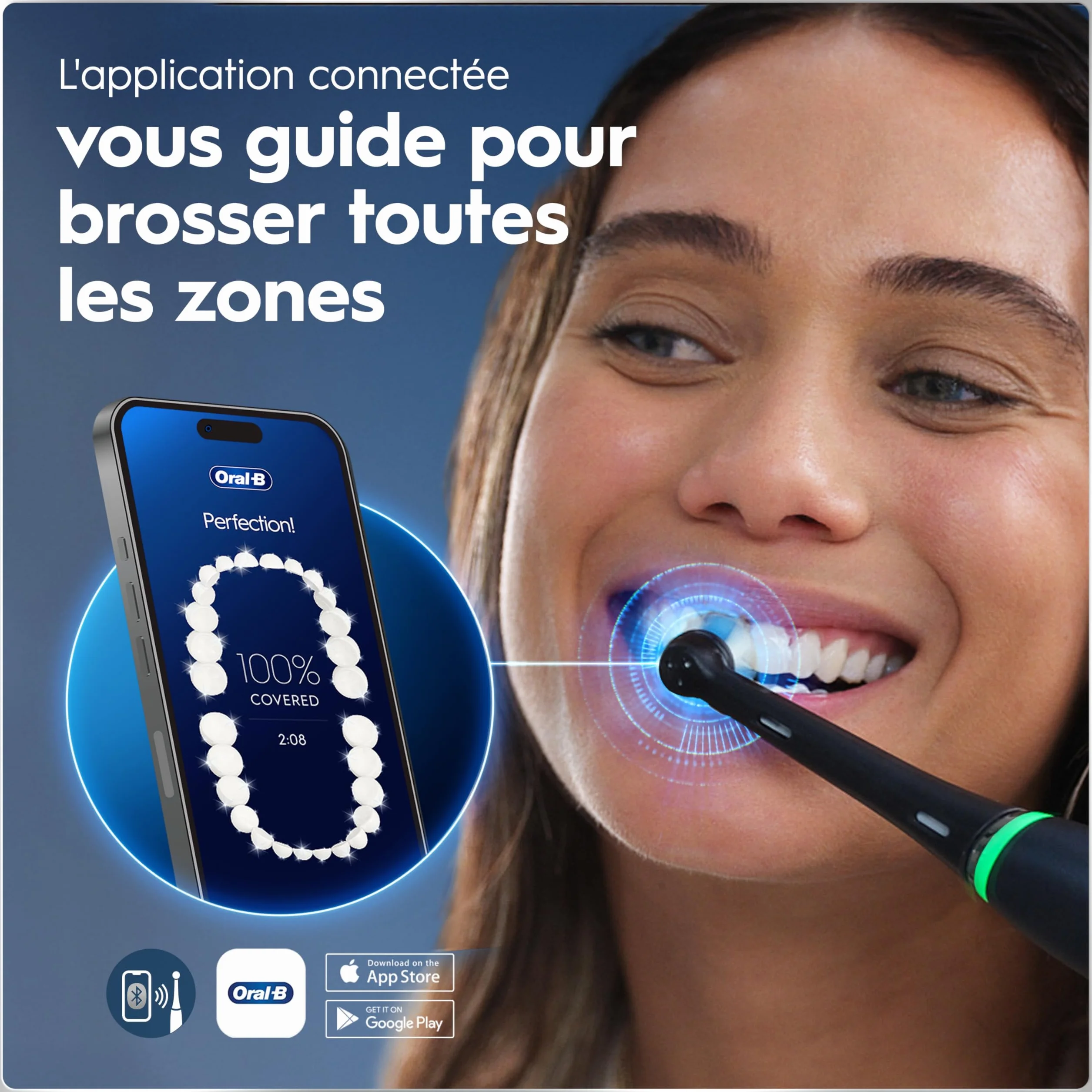 Oral-B Brosse à Dents Electrique iO 6, Noire, 5 Modes, Capteur de Pression, Batterie Rechargeable