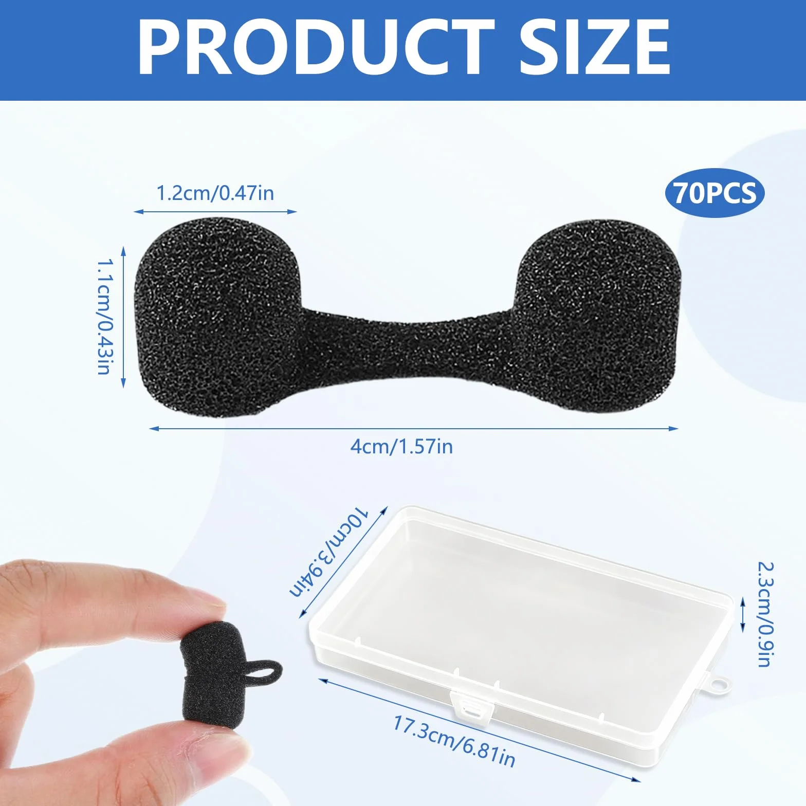 Filtre Nasal Poussière 70 Pcs, Filtre Nez Poussière pour Bronzage Par Pulvérisation Chantiers Environnements Poussiéreux avec Boîte Rangement