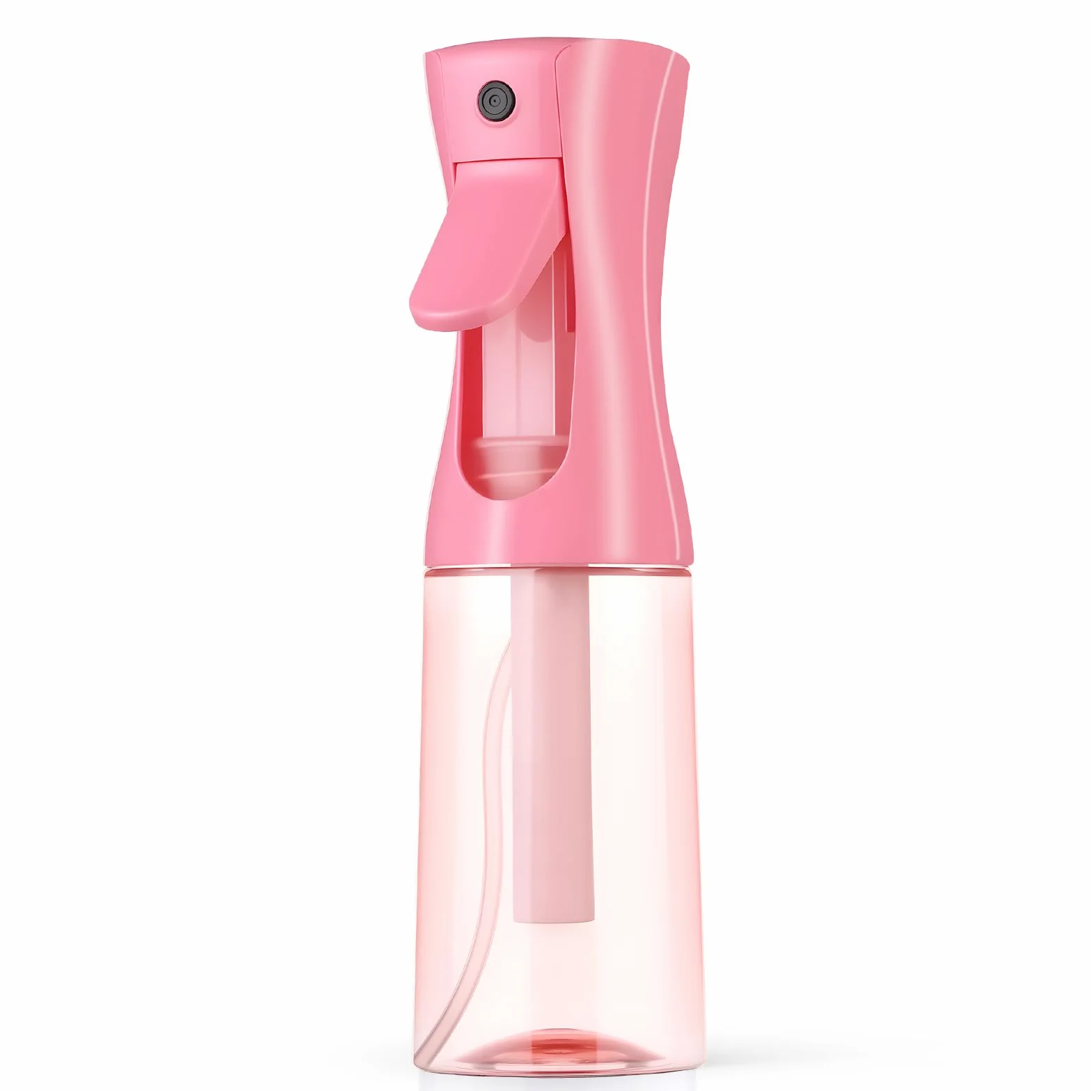 Vaporisateur Cheveux 200ML Flacon Pulvérisateur à Brume Fine Atomiseur Pression Ultra Fine Pulvérisation Continue Plantes Salon Coiffure Soin Peau Nettoyage Rose Transparent