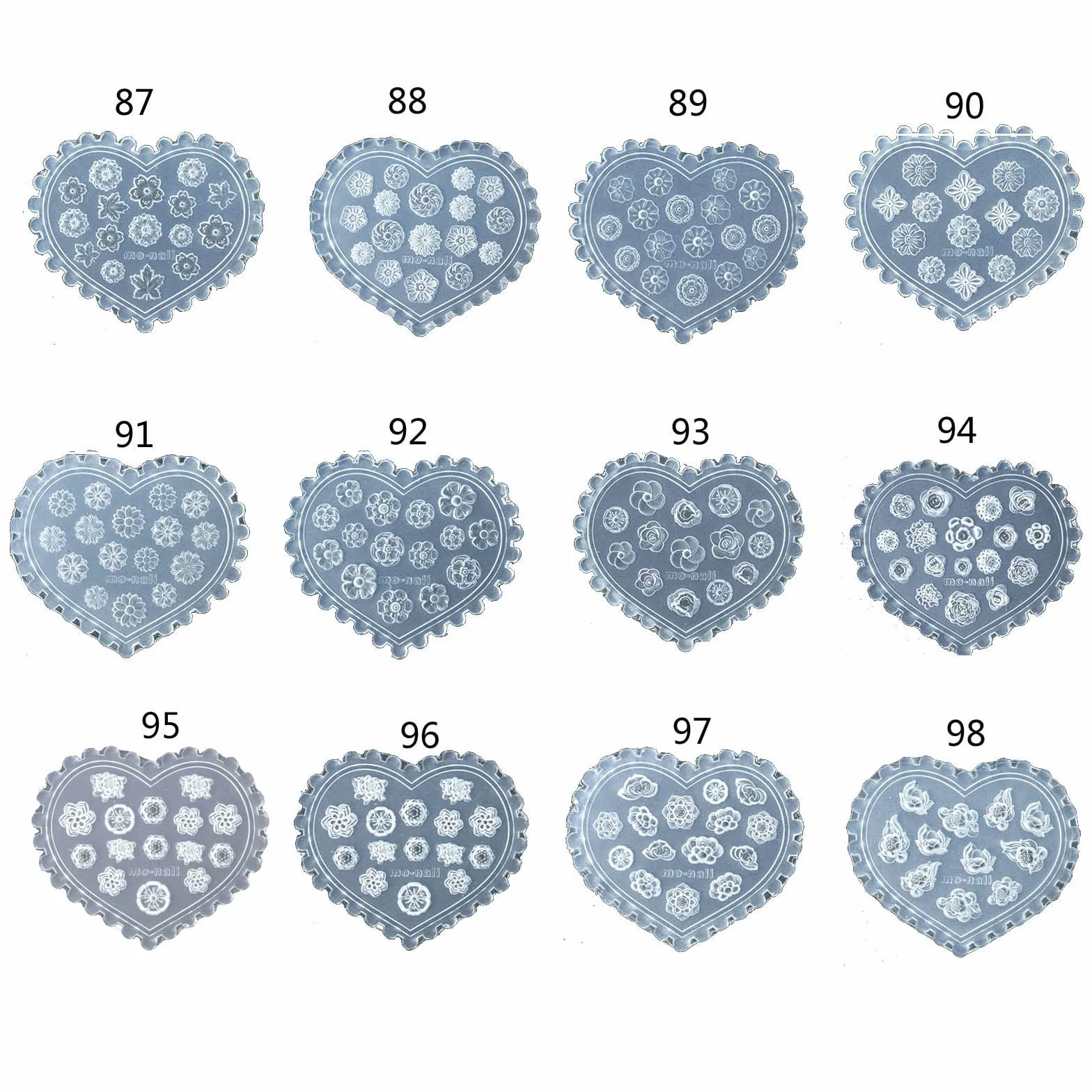 Moule en silicone 3D motif fleurs pour décoration d'ongles