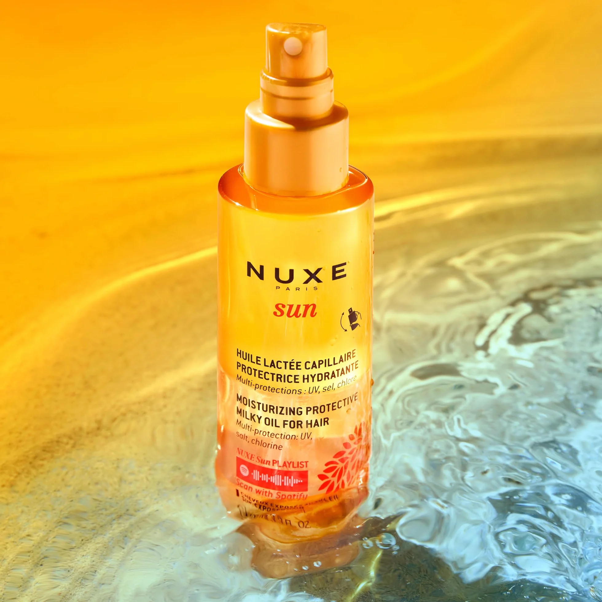 Nuxe Sun Huile Lactée Capillaire Protectrice Hydratante 100