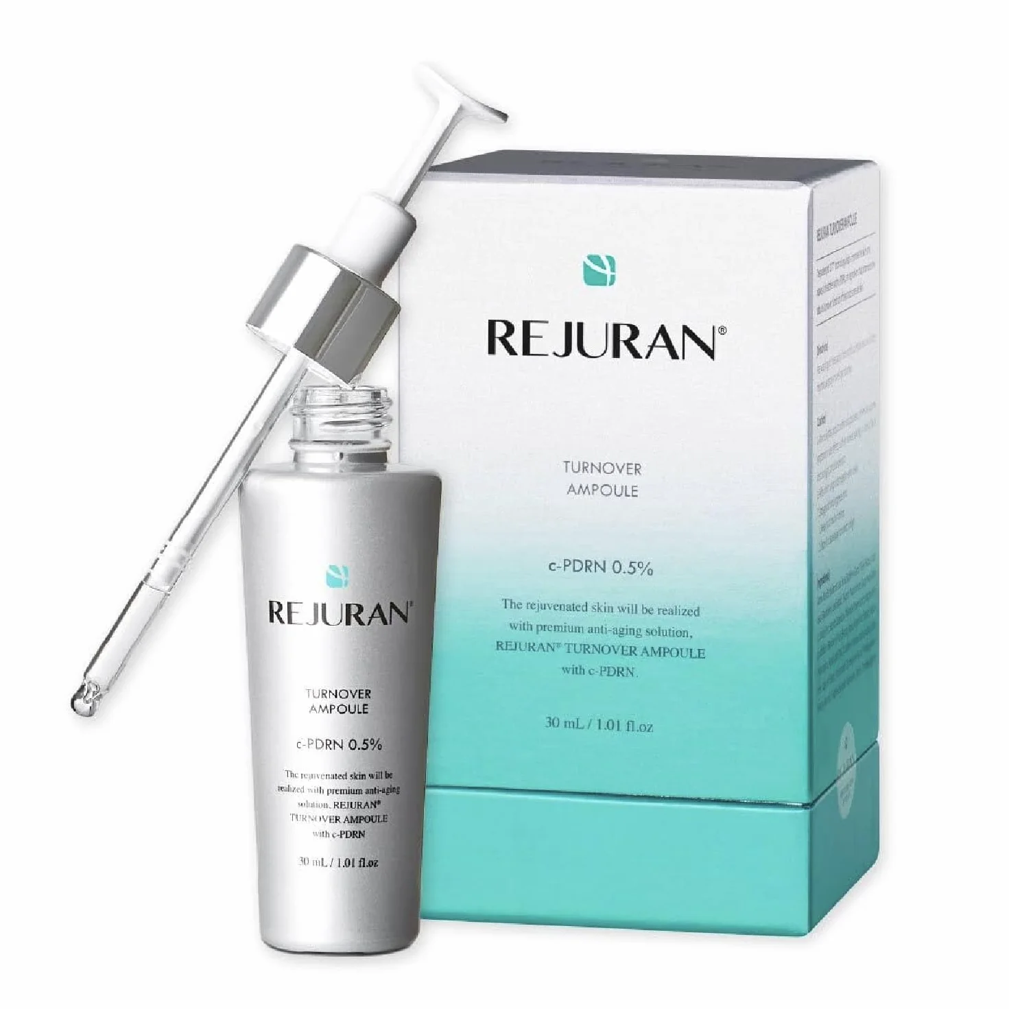 REJURAN Ampoule Turnover Sérum Visage Pdrn Original Salmon Dna Rajeunissement Fermeté Hydratation Éclat Jeunesse 30 Ml