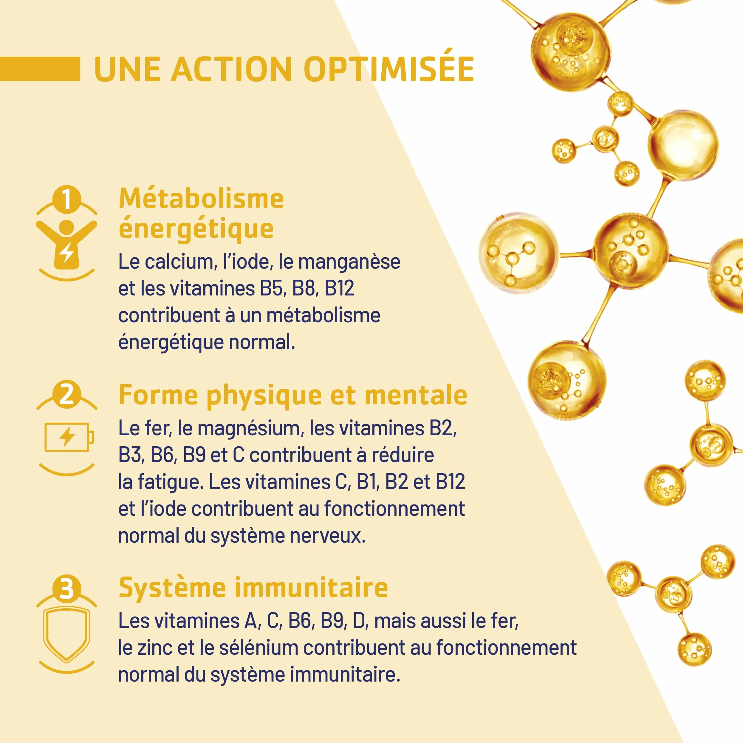 Juvamine 12 Vitamines & 9 Minéraux Effervescents Fatigue Stress Métabolisme Énergétique Immunité 30 Comprimés Arôme Tropical Fabriqué en France