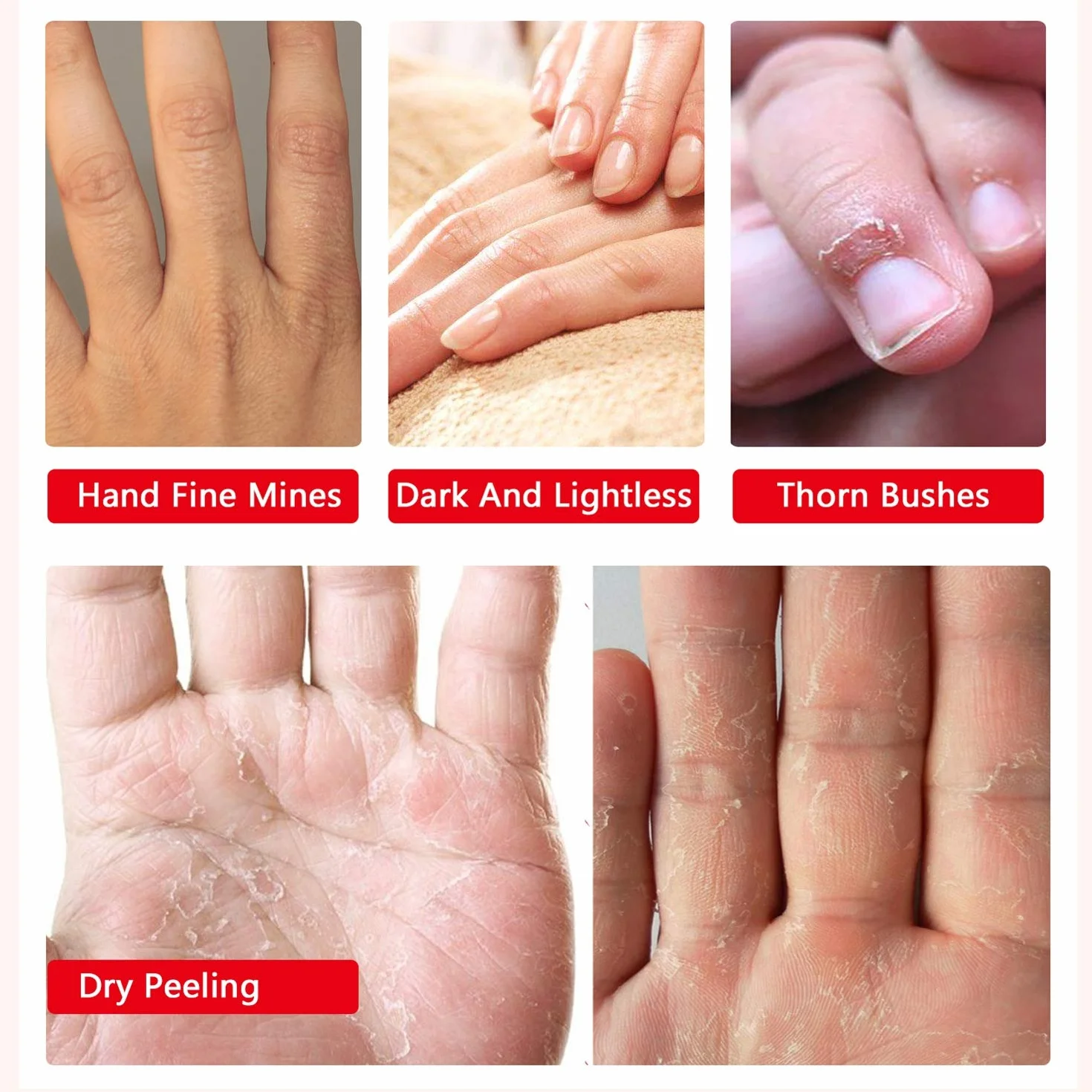 Masque De Main Gants Hydratants Nourrissant Exfoliants Régénérantes pour Mains Sèches 4 Paires