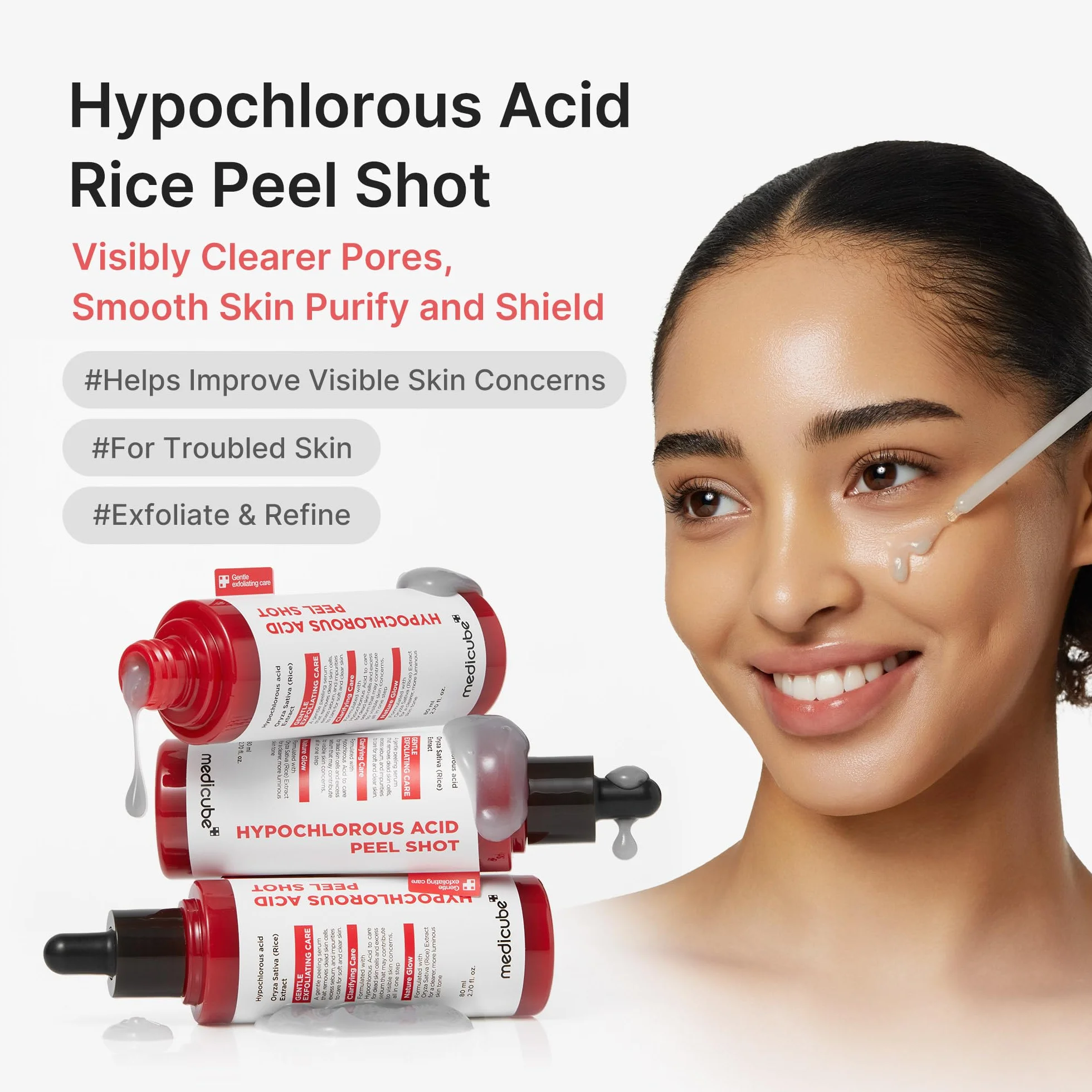 Medicube Peel Shot Hypochlorous Acid Gentle Exfoliating Serum 2.7 fl.oz