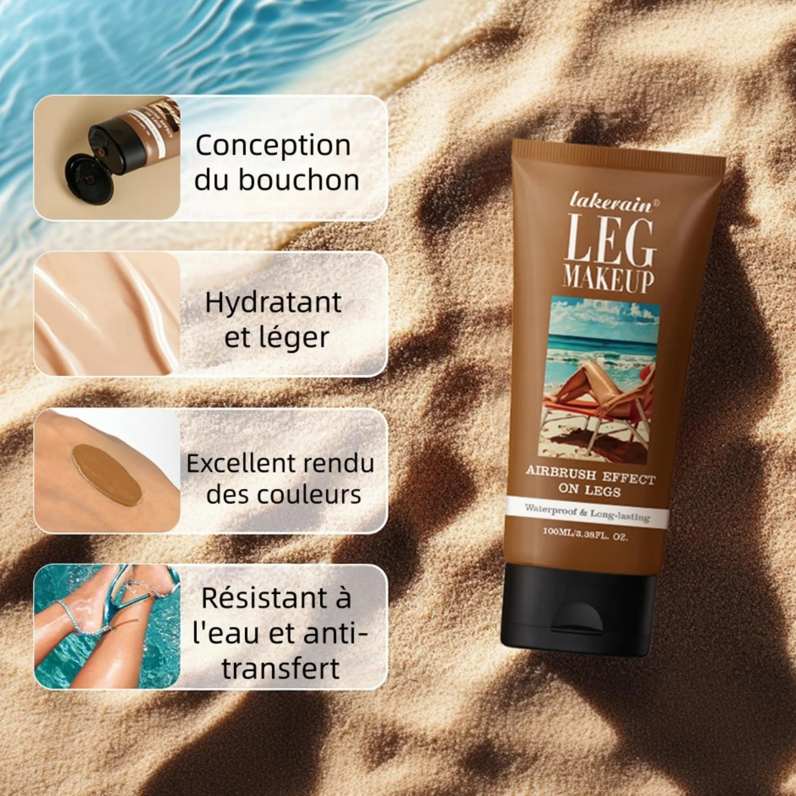 MIRACLEDE PARIS Body Perfector,Correcteur Corps Entier Etanche,Anti-Transfert,Camoufle Veines,Cicatrices et Tatouages,Texture Légère pour Peau Naturelle