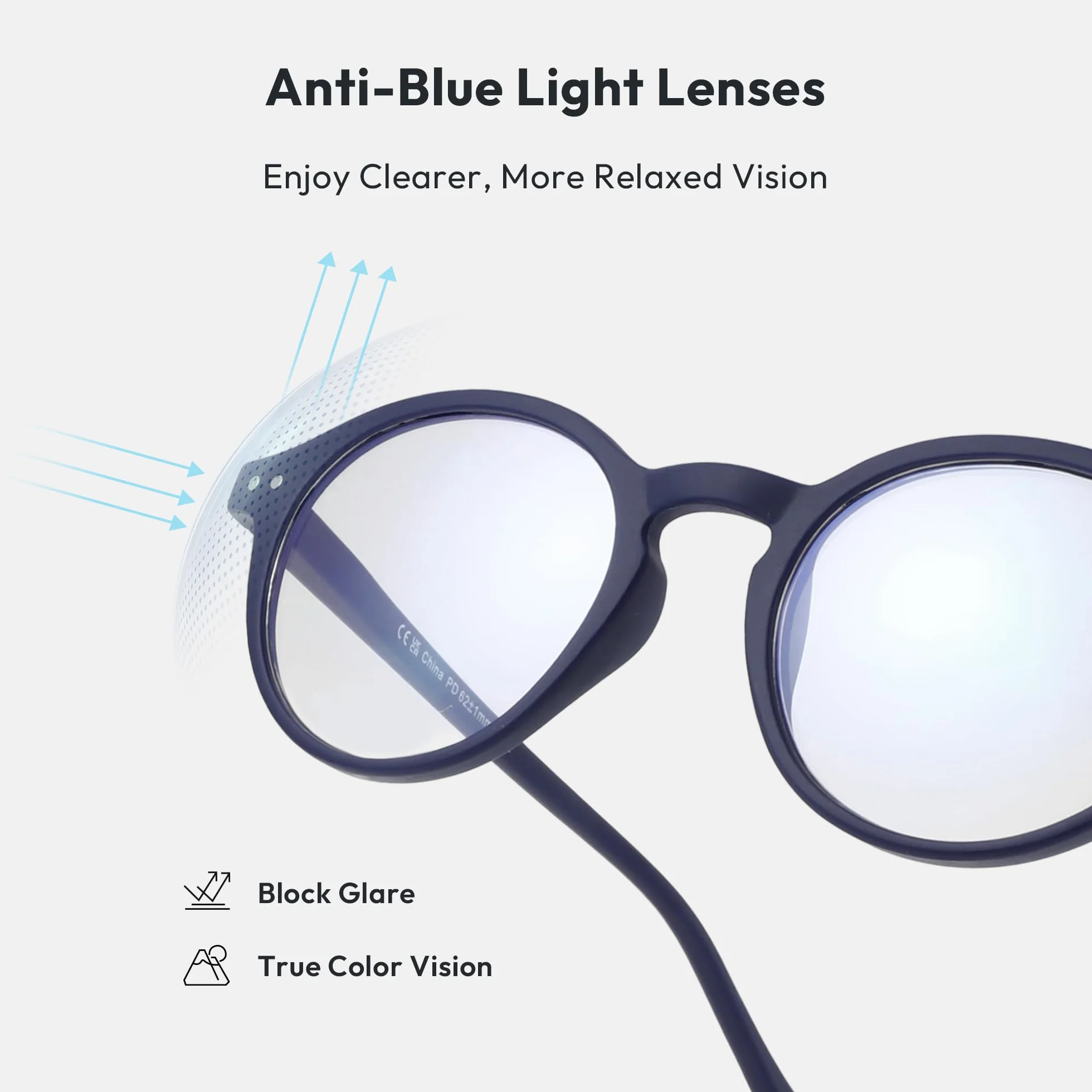 ZENOTTIC Lunettes de lecture Anti-lumière bleue Anti-reflets Ultra légères Cadre rond Vintage Rétro 0.0 1.0 1.5 2.0 2.5 3.0 3.5