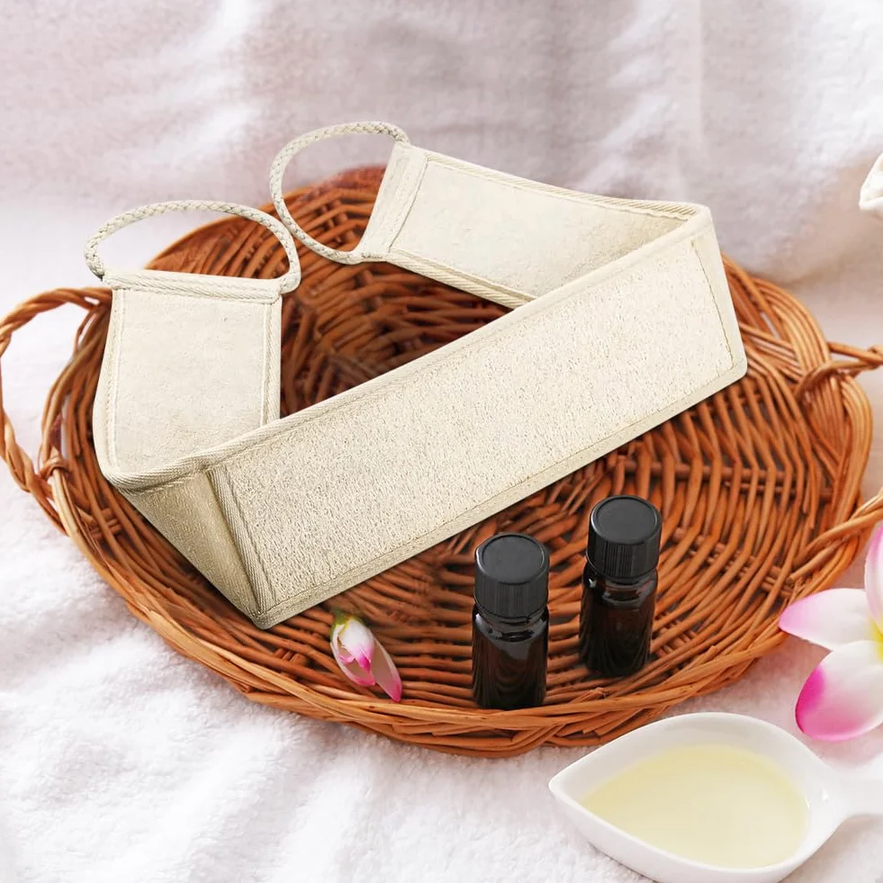 Serviette de Bain Exfoliante LOPHE avec Loofah Naturelle pour le Corps et le Dos