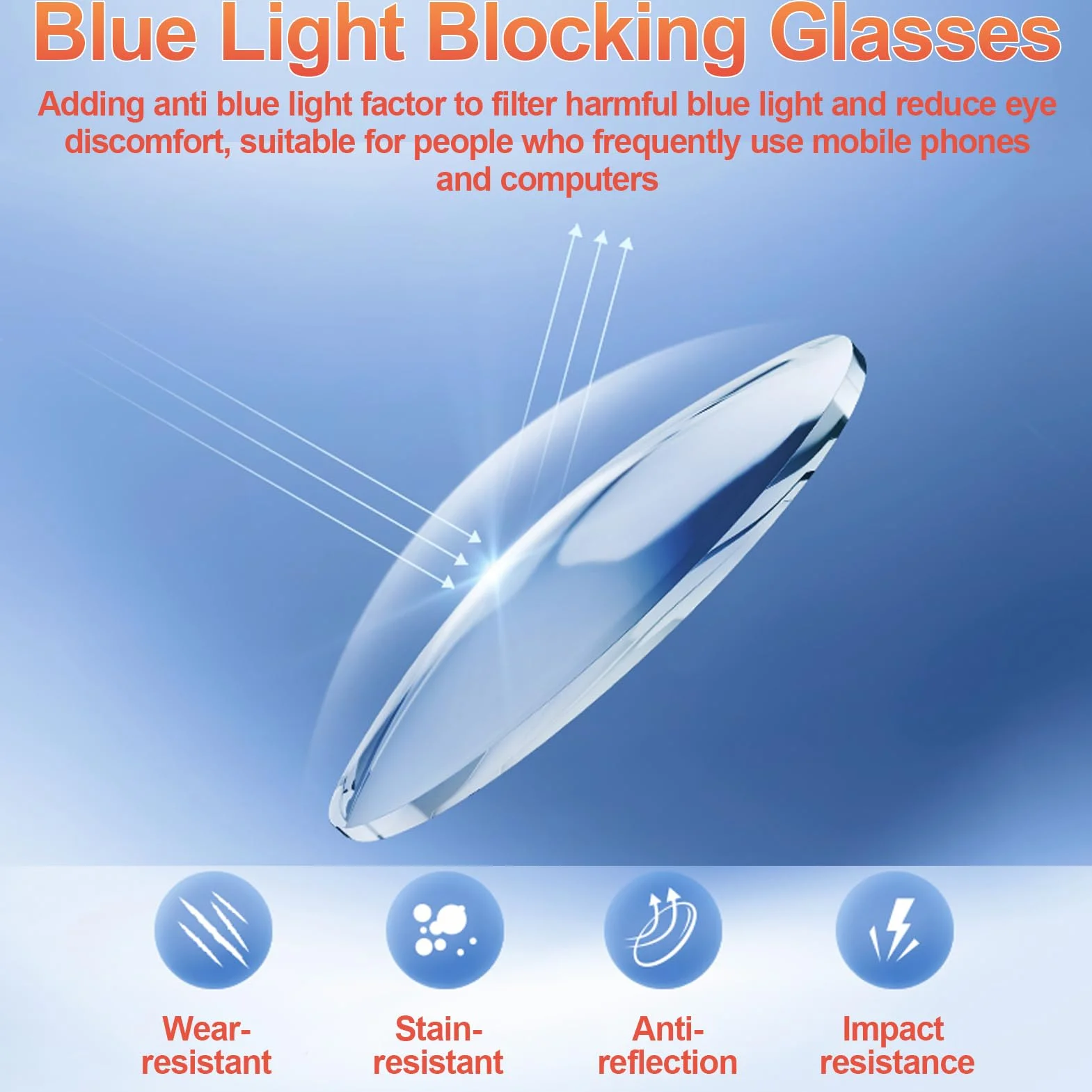 Lunettes Anti Lumière Bleue Homme Femme Protection Fatigue Oculaire Filtre UV400 Transparent pour Écran PC TV Smartphone