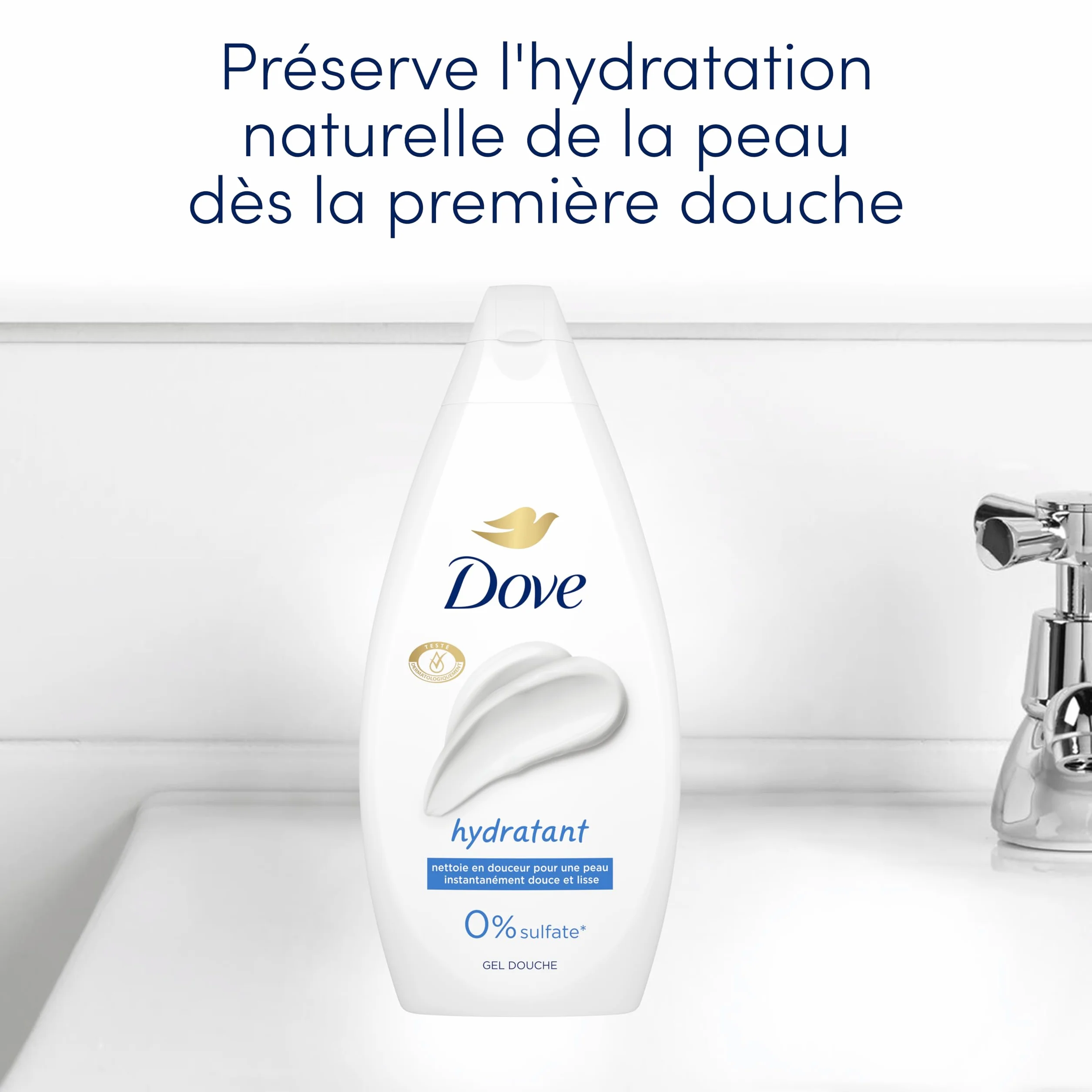 Dove Gel Douche Essentiel Hydratant 2x 450ml Testé Dermatologiquement 0% Sulfate