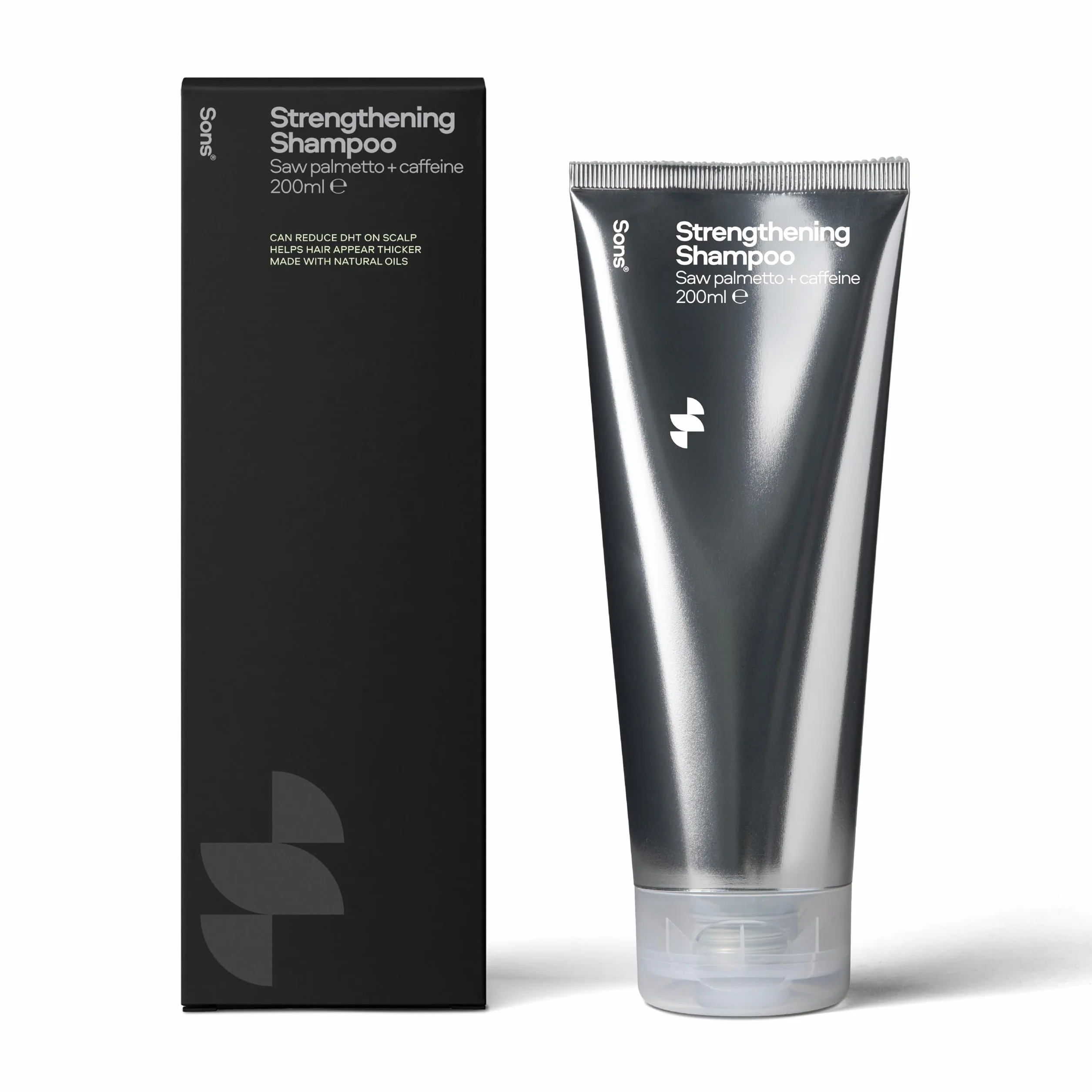 Sons Shampooing Anti-Chute Homme 200 ml avec Caféine Palmier Nain Contre l'Affinement des Cheveux