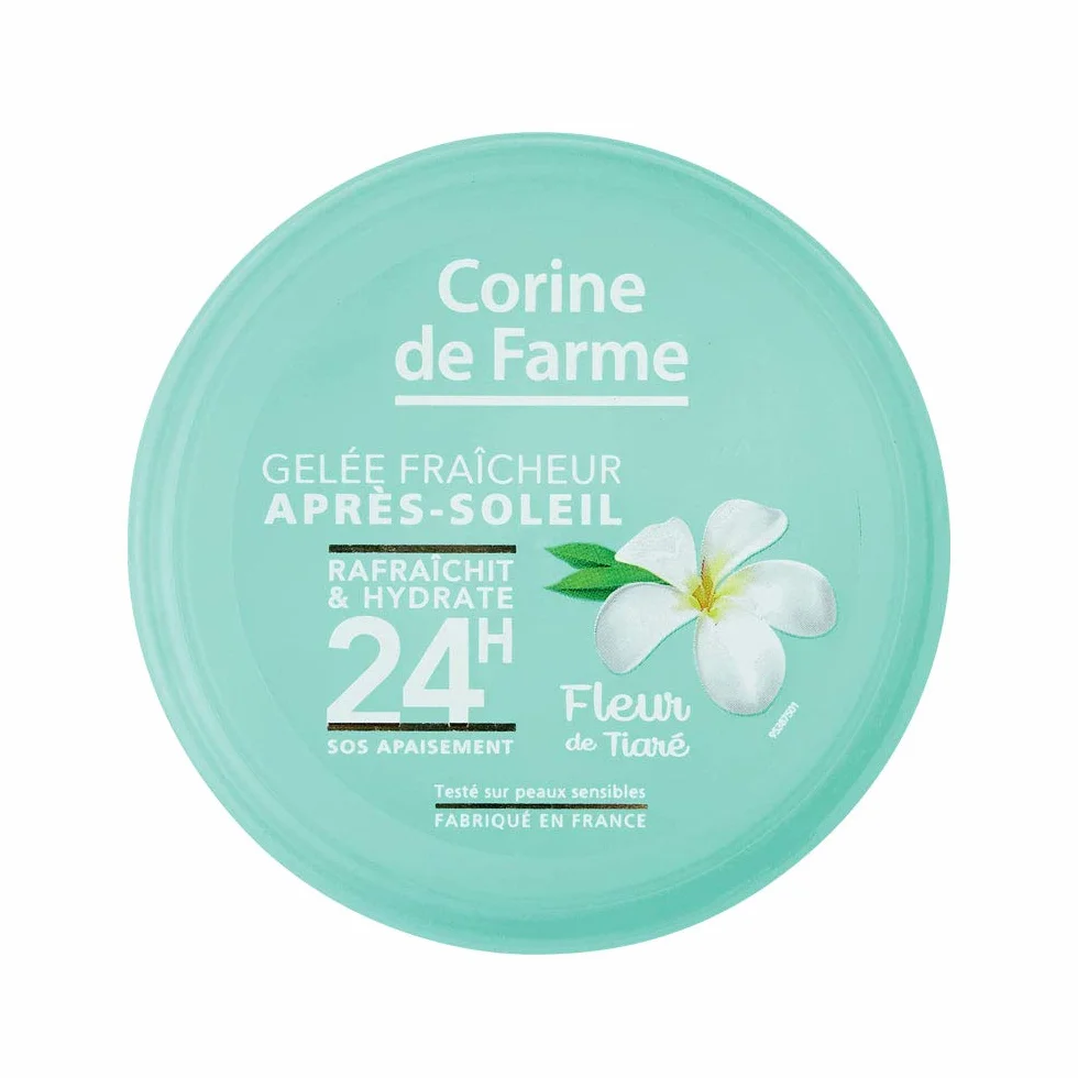 Corine de Farme Gelée Fraîcheur Après-Soleil Hydratant Apaisant 24h Eau de Coco Aloé Vera Fleur de Tiaré 150 ml