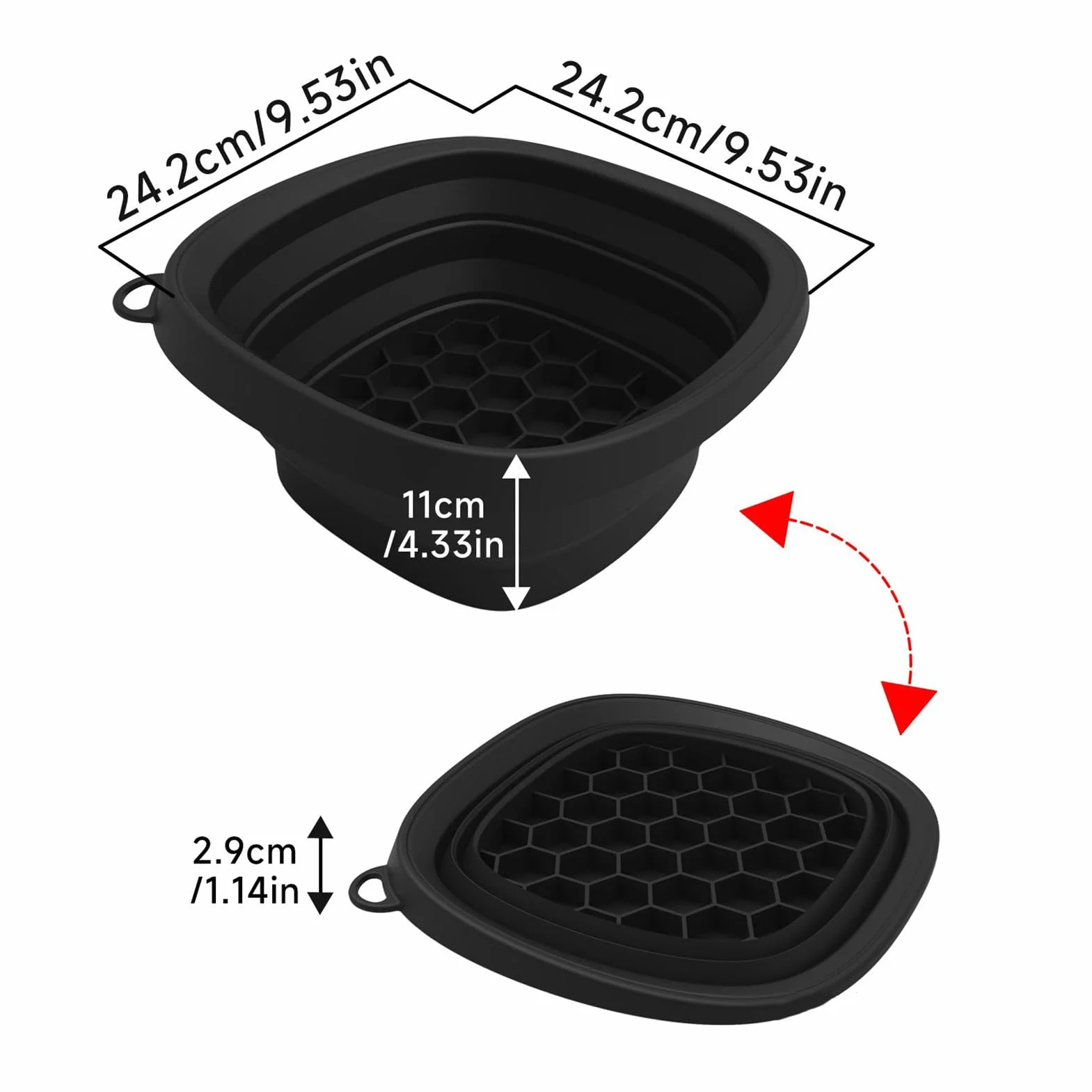 Bol de Glace Pour Visage, Soin Visage Glacé pour Plongeon Froid, Bassin Réutilisable avec Plateau Intégré Pliable, Outil Spa Portable