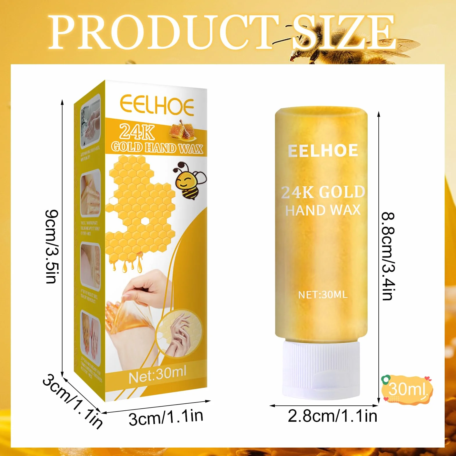 Honey Hand Mask, 24k Gold Hand Mask, Peeling Hand Mask, Hydratant Réparation
