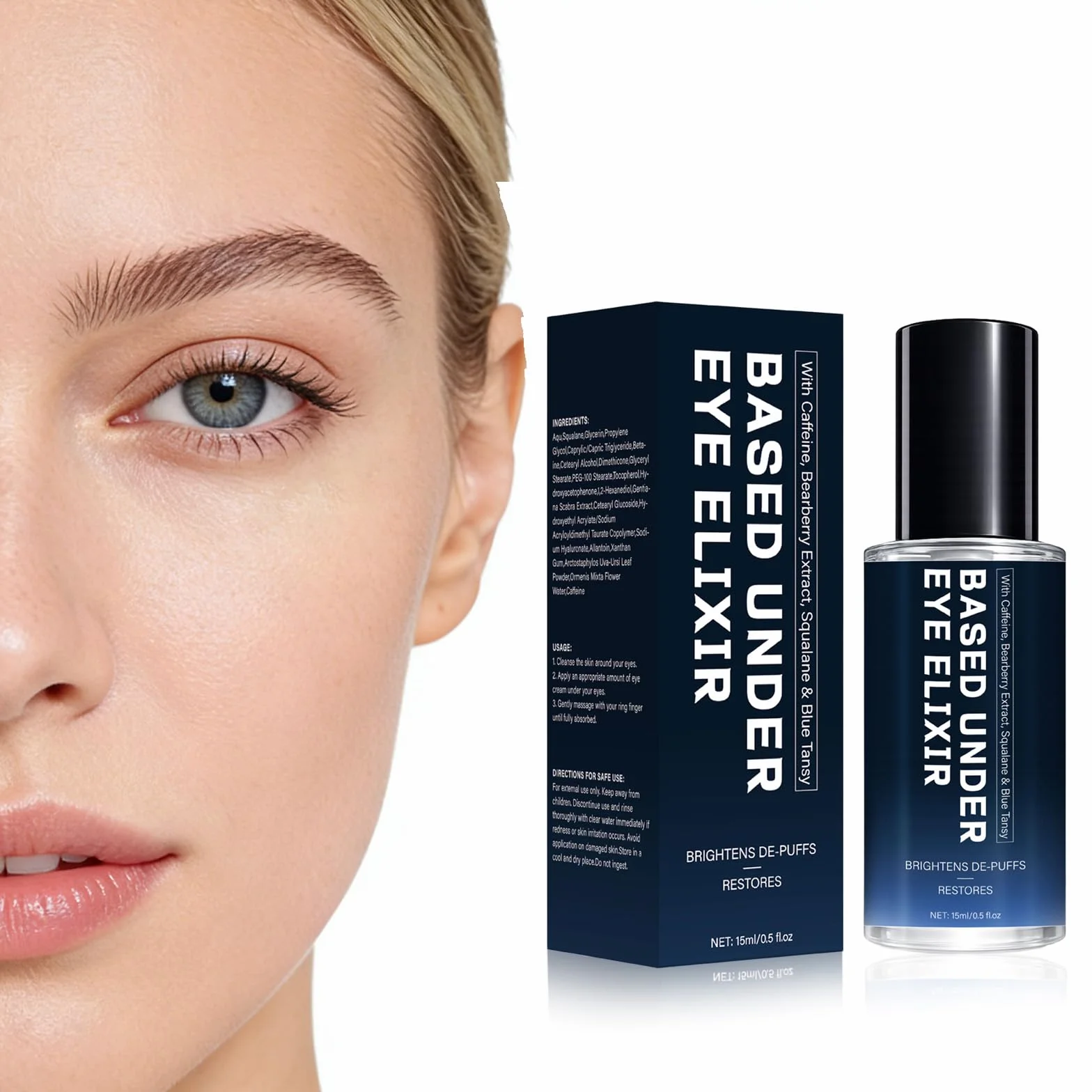 Sérum Visage Anti-Âge Action Rapide Under Eye Elixir Anti-Rides Fermeté Tonifiant Tous Types de Peaux Soin Anti-Âge des Yeux Contour des Yeux Lisse Hydratante 24h 3PC