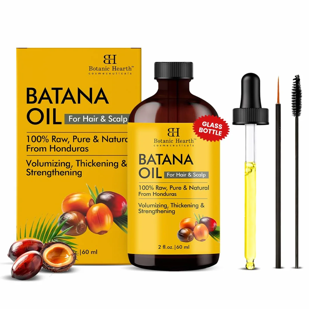 Botanic Hearth Dr Sebi Huile De Batana Pour Cheveux 100% Pure Naturelle Du Honduras 60 ml