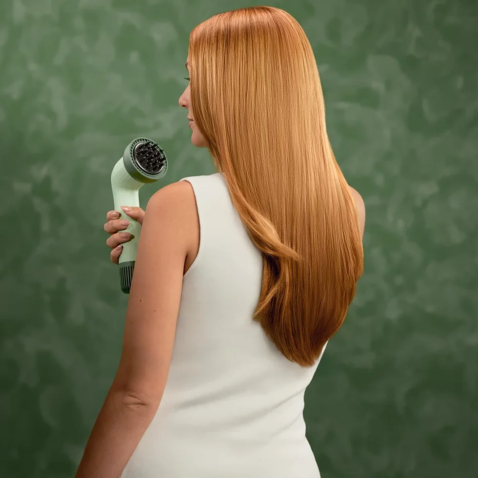 Cecotec Sèche-cheveux Compact IoniCare Dry&Keratin Cotton Candy. 1200W, 107000RPM, Moteur Brushless, Fonction Ionique, Tête avec Technologie NutriSerum et Dents Dures, Tête Concentratrice, Rose