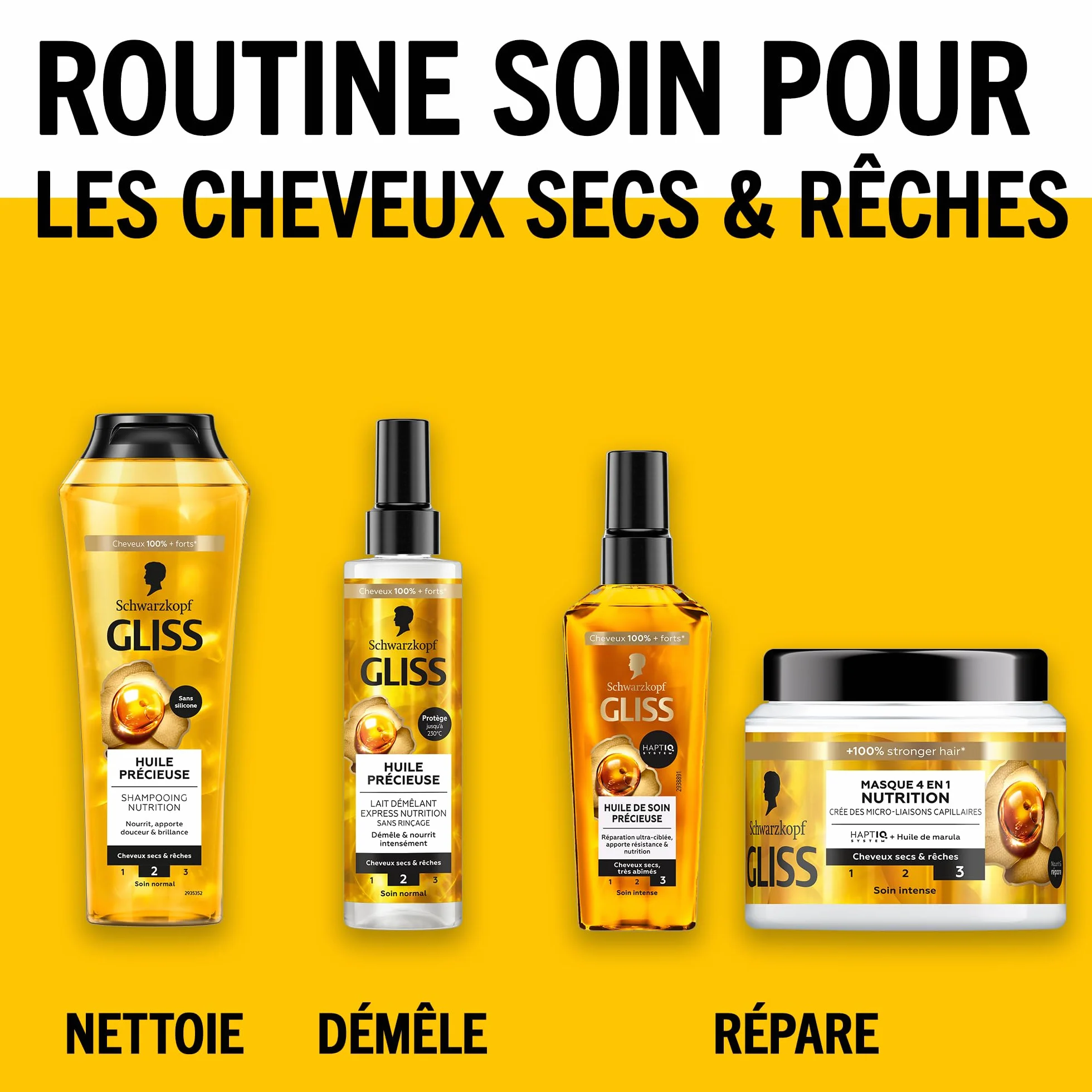 Schwarzkopf Gliss Lait Demelant Express Huile Precieuse Nutrition Protection 230 C 200 ml