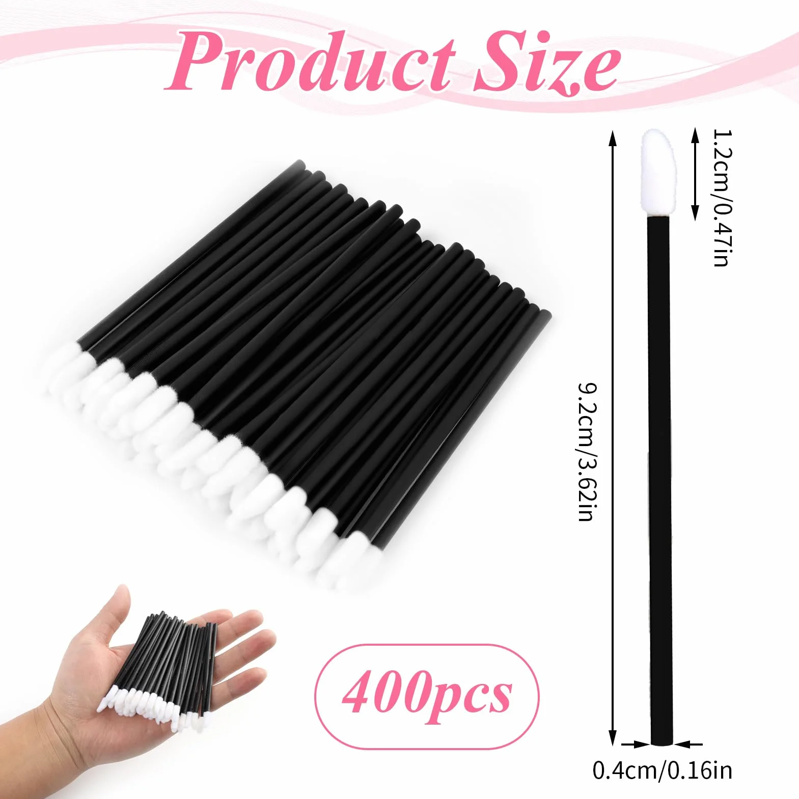 400 Pinceaux à Lèvres Jetables Applicateur Batonnet Brosse Maquillage