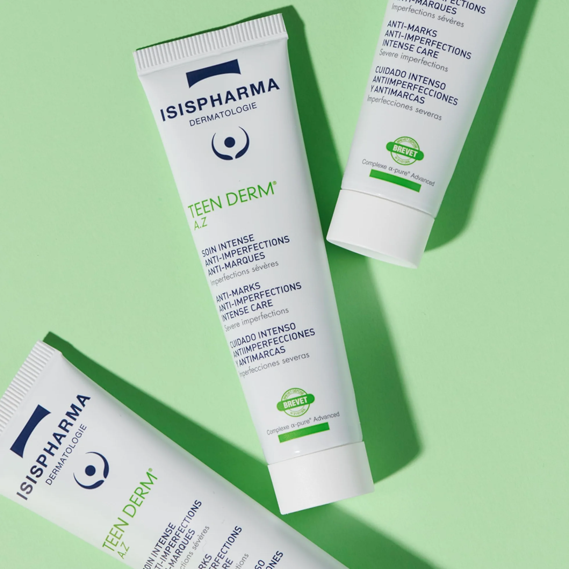 ISISPHARMA TEEN DERM A.Z Soin Triple Action Anti-Imperfections Peaux Mixtes à Grasses 15% Acide Azélaïque Fabrication Française