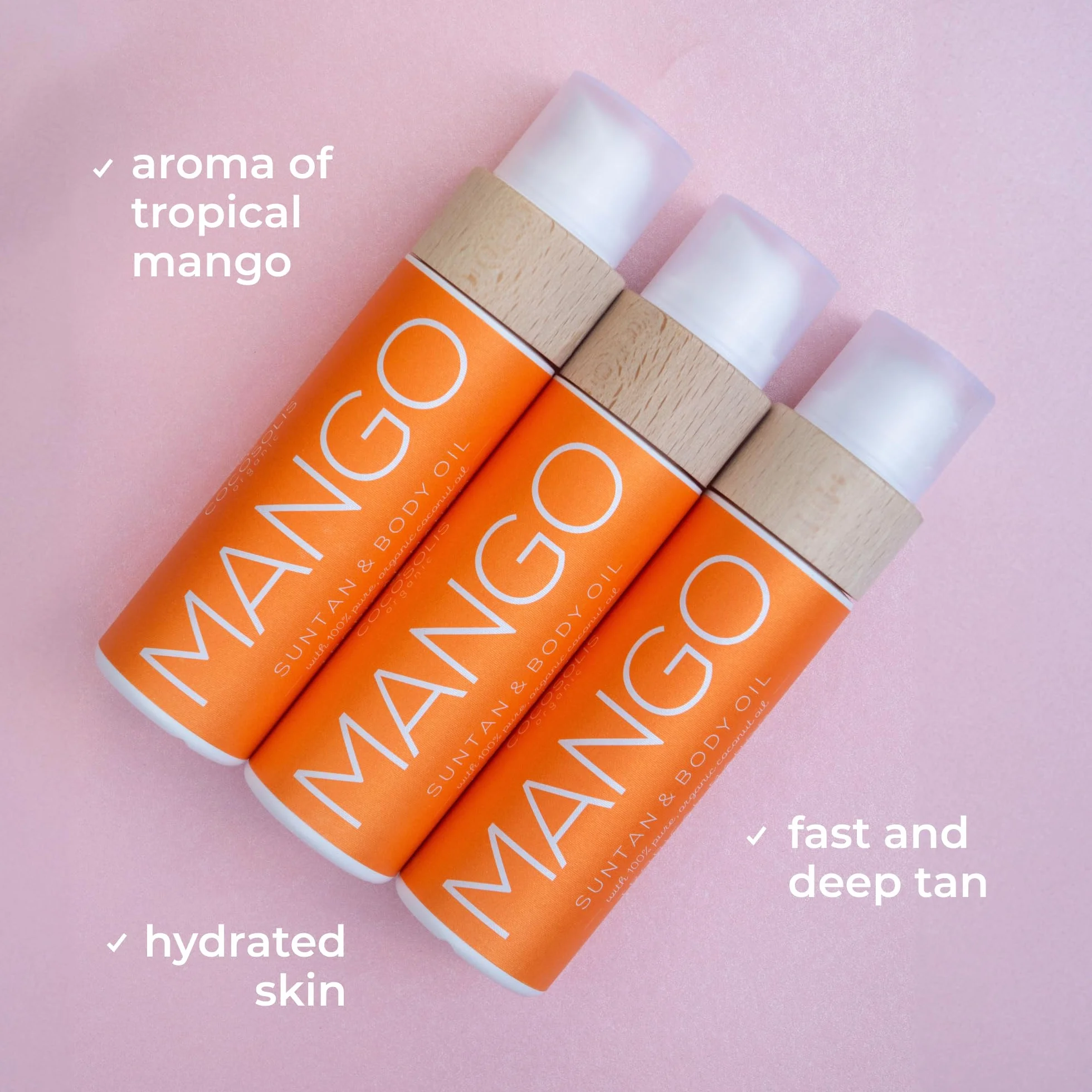 COCOSOLIS MANGO Huile bronzante Bio bronzage naturel - Six huiles naturelles parfum frais de mangue