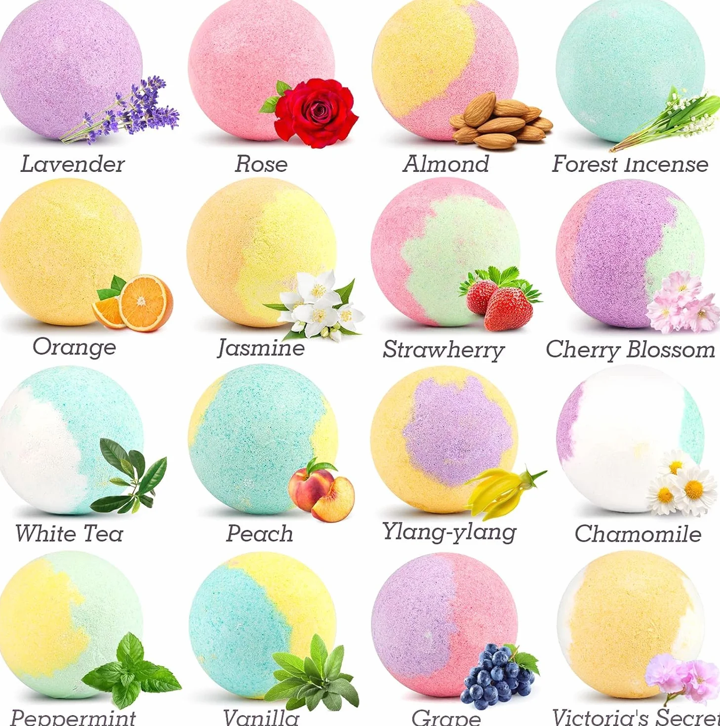 Bombe de Bain Original,16PCS Boule de Bain Femme Relaxante ,Coffret Bombe de Bain