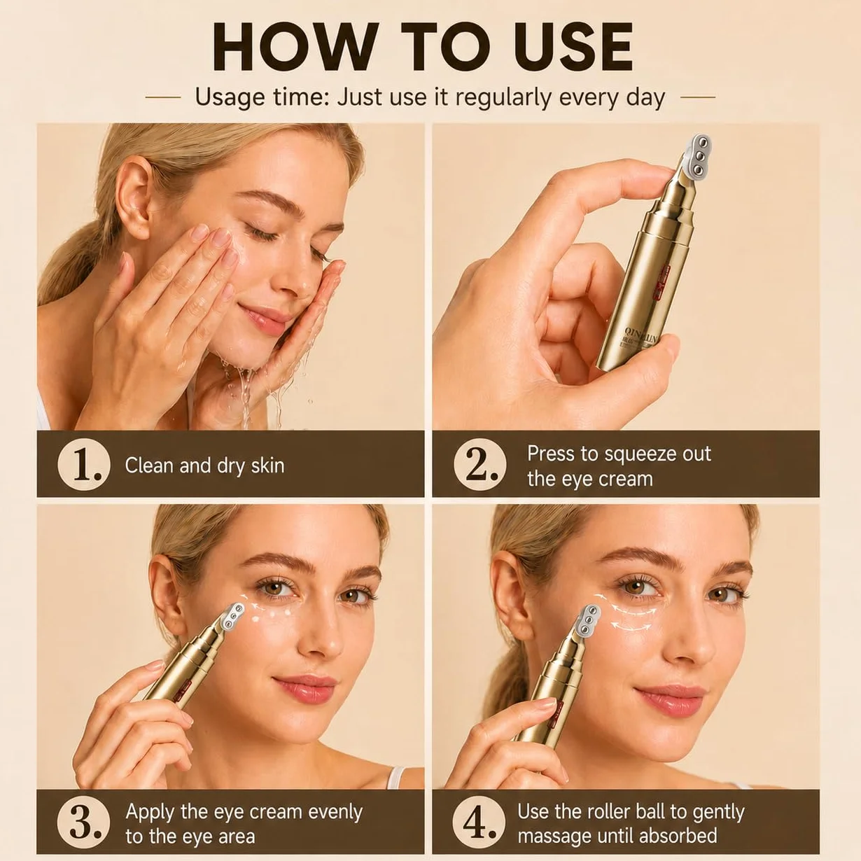 QINGLIN Crème Contour des Yeux Raffermissante