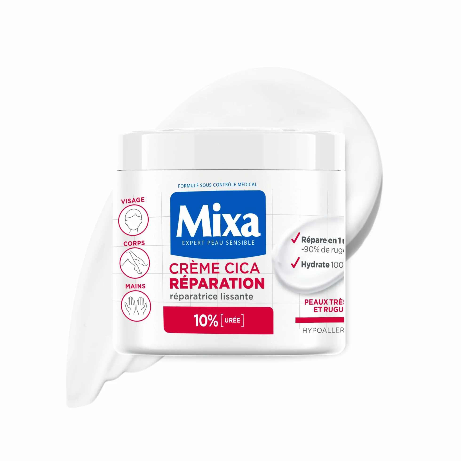 Mixa Crème Cica Réparation Peaux Très Sèches 400ml