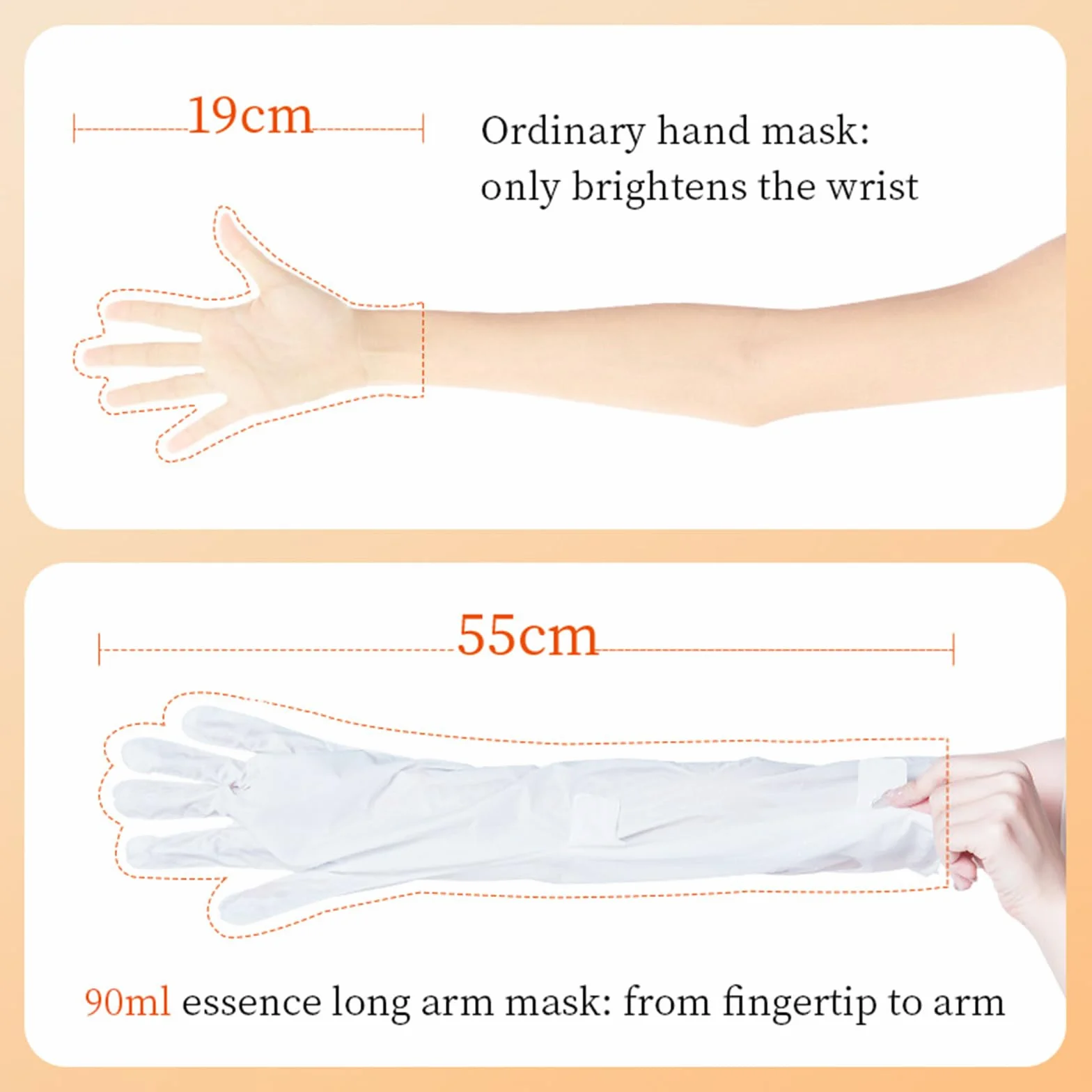 Masques Hydratants et Exfoliants pour les Mains à la Vitamine C, 5PCS