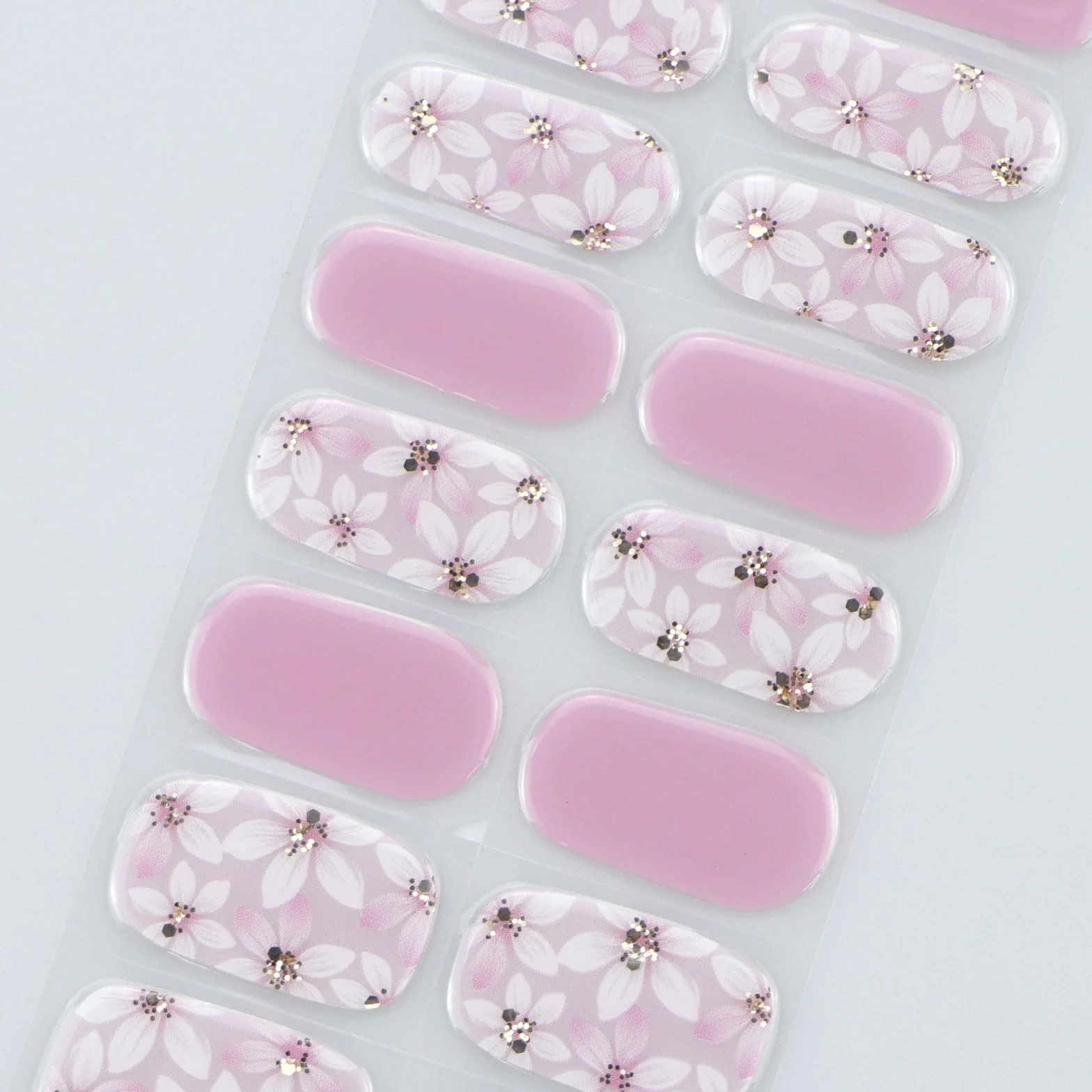 Autocollant Ongles Gel UV Fleur Nail Art Stickers Semi-durci Deco Manucure