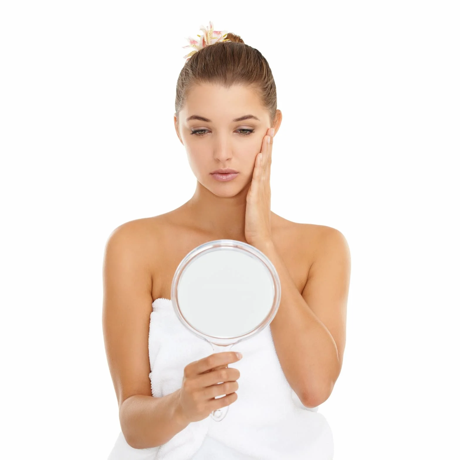 Miroir à Main Double Face Grossissant 1X/3X Ronde pour Maquillage