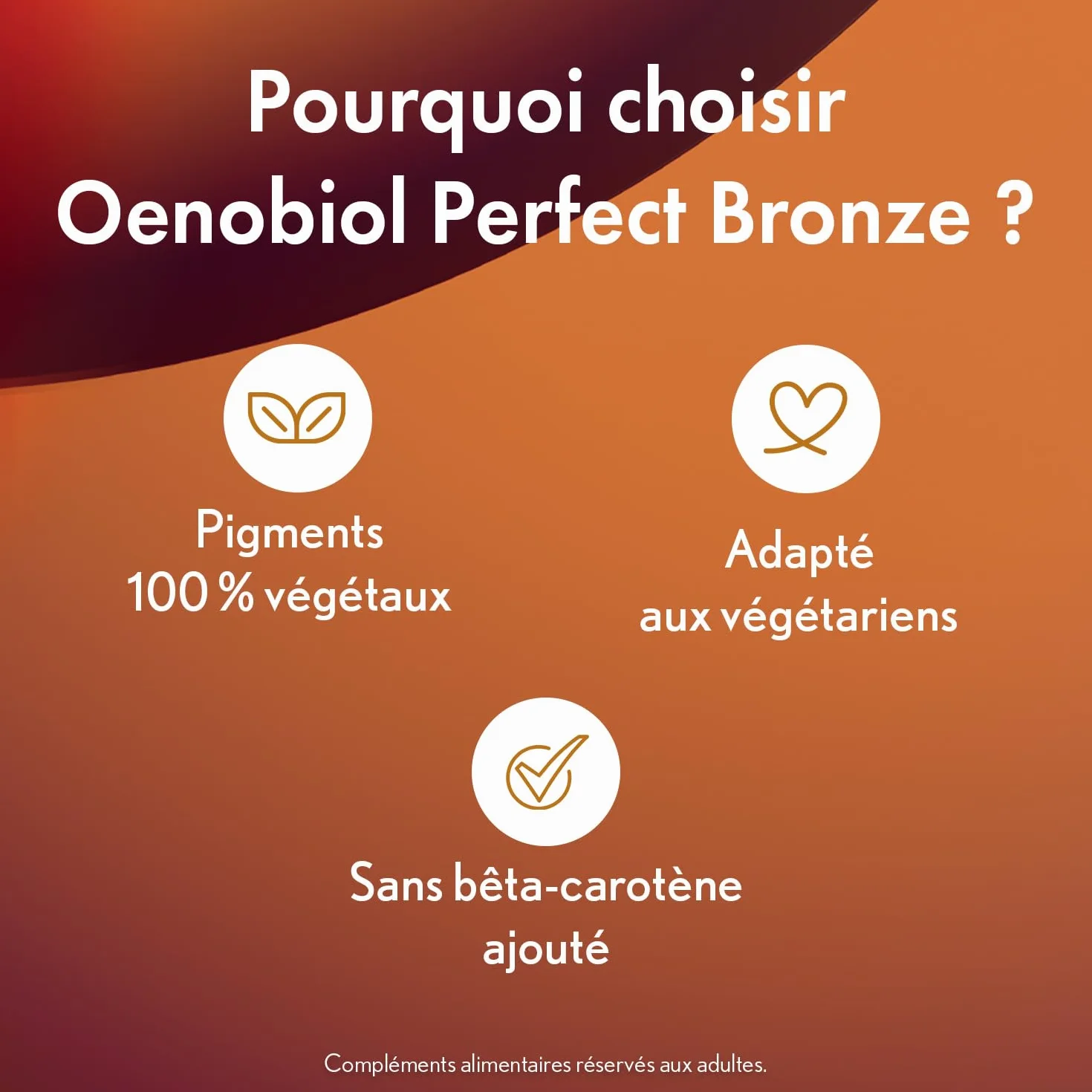 Oenobiol Autobronzant Perfect Bronze 5 Pigments 100% Origine Végétale Complément Alimentaire 2x30 Capsules