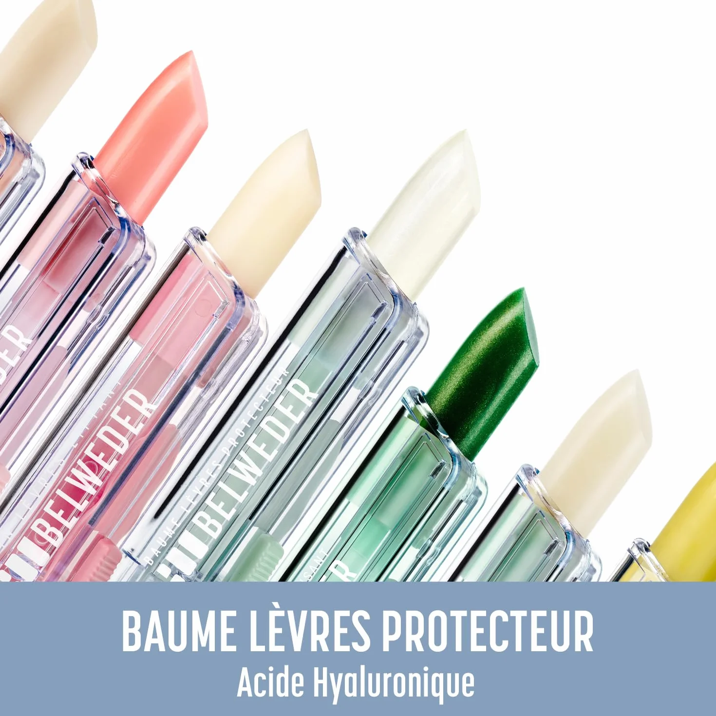 BELWEDER Baume à lèvres à l'acide hyaluronique - Soin hydratation régénération transparent