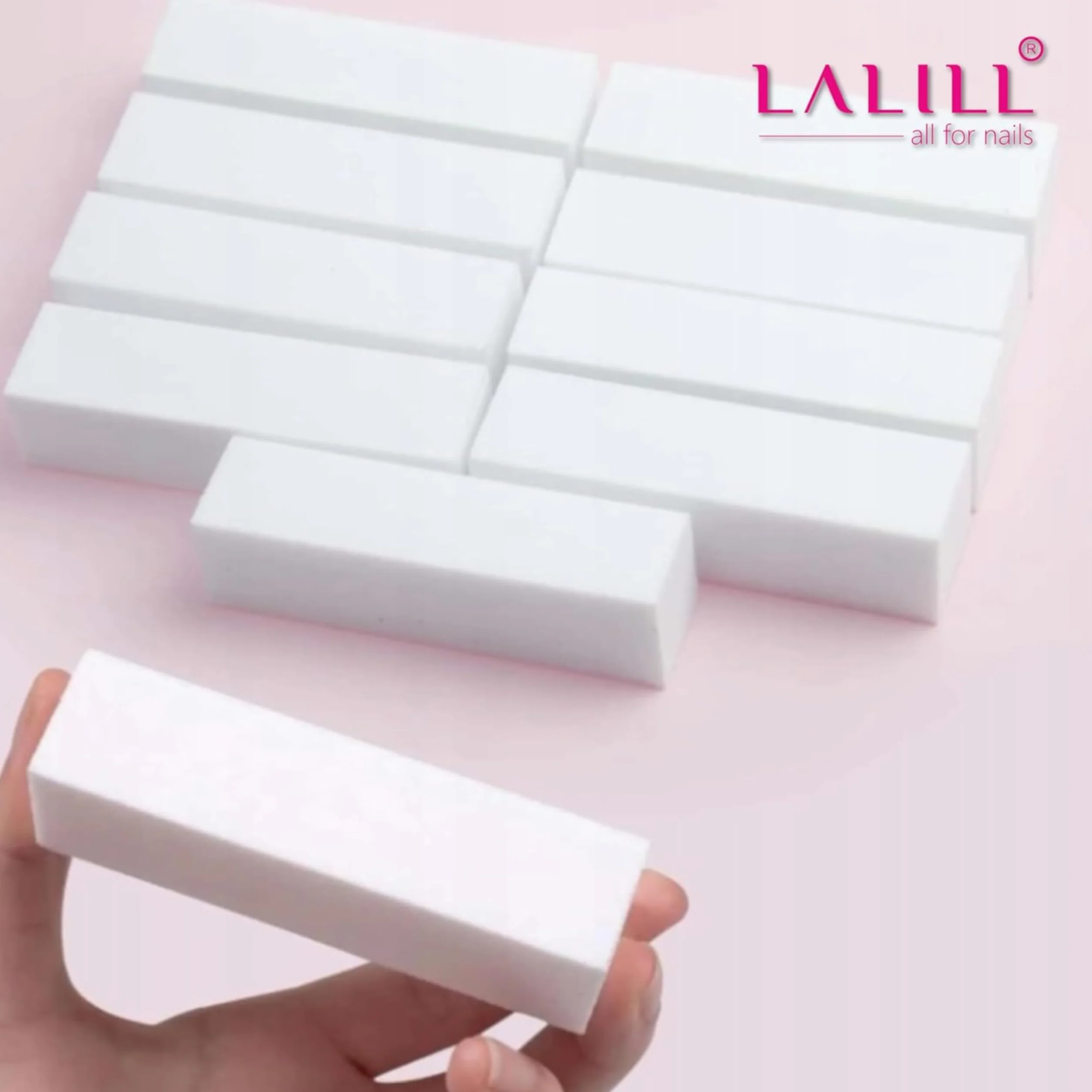 LALILL Lot de 10 Lime à Ongles Bloc de Ponçage 9,5 x 2,5 x 2,5 cm
