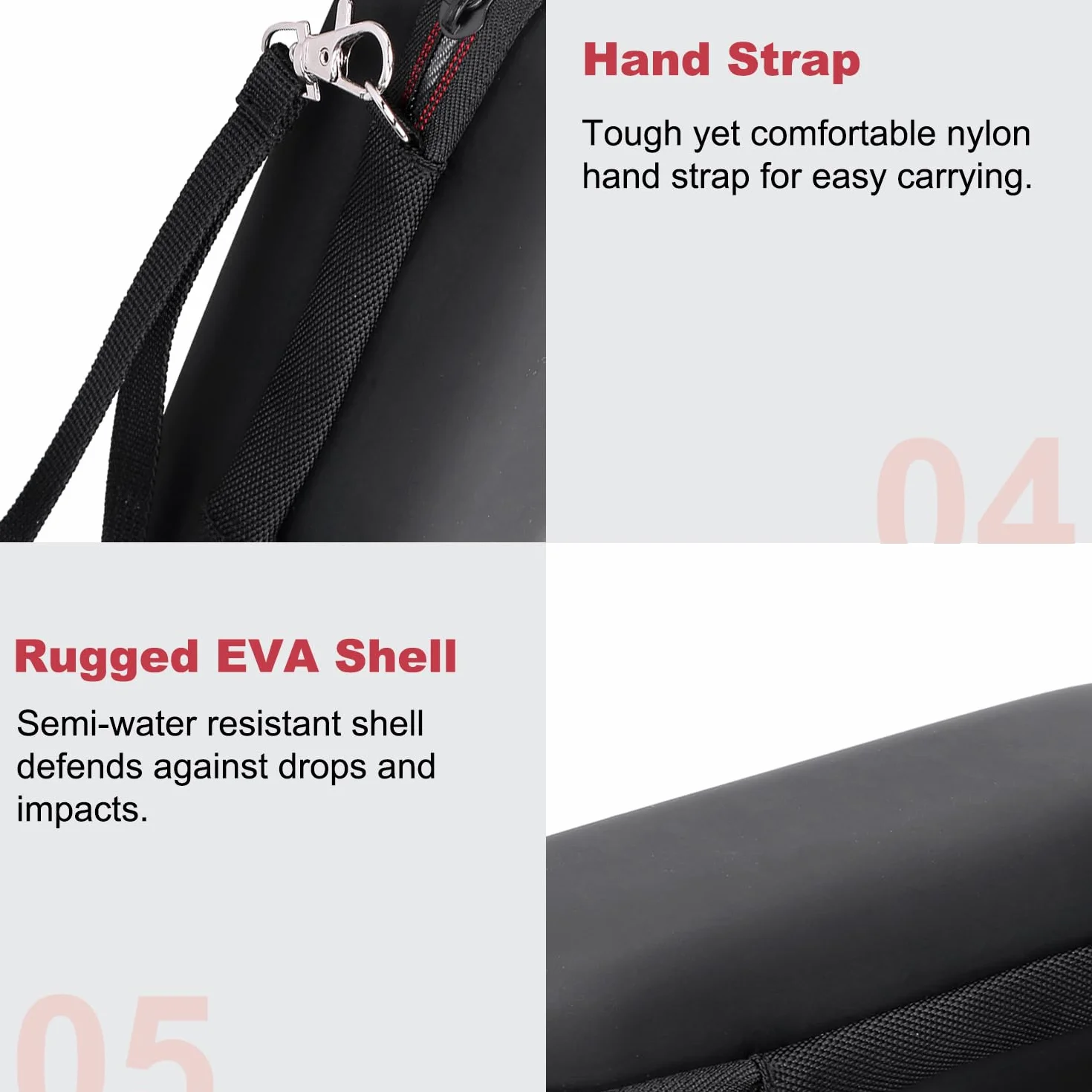 LTGEM Étui Rigide en EVA pour Tondeuse à Poils nasaux Panasonic ER-GN30-K, système de Nettoyage pour Tondeuse Humide/sèche pour Homme