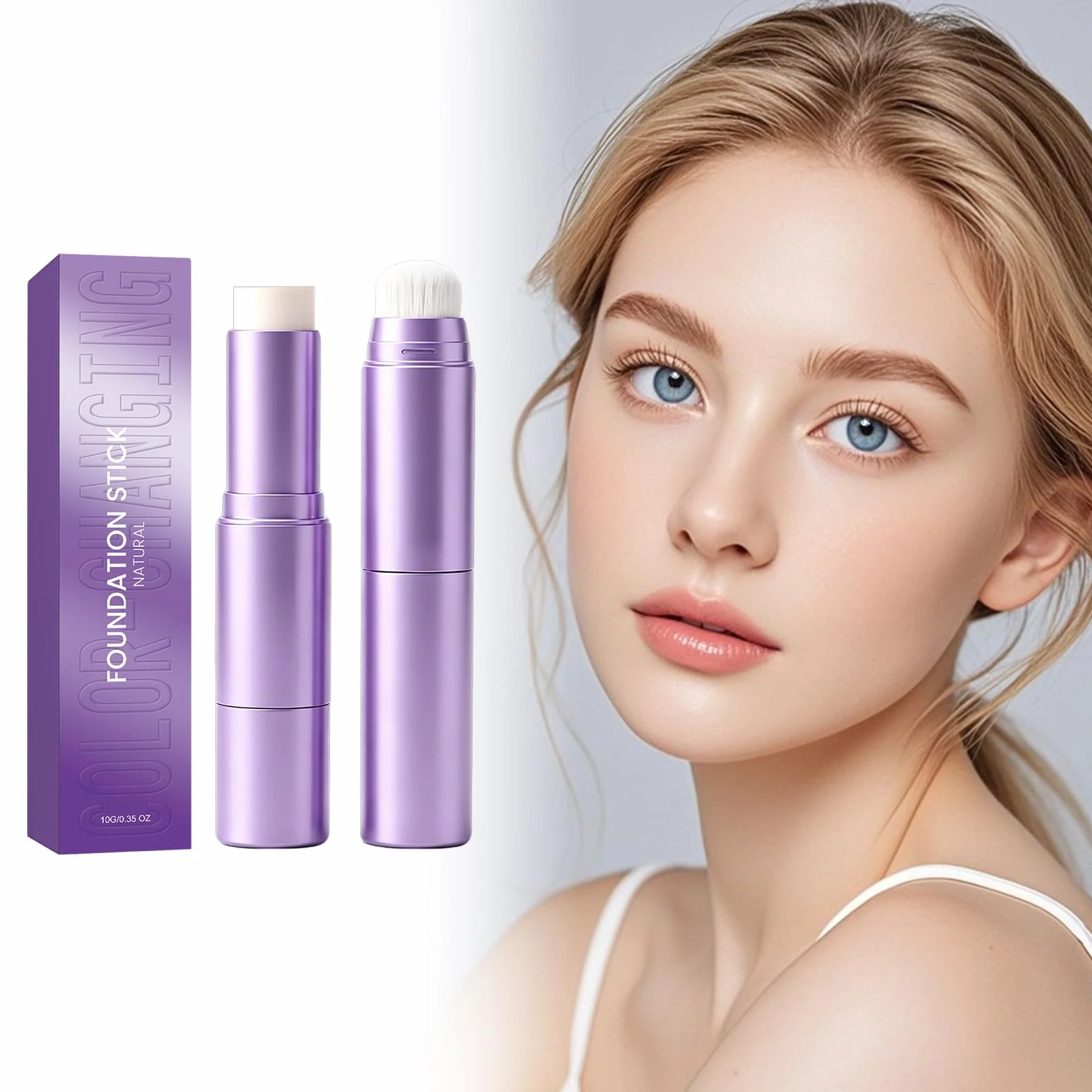 Fond de teint stick, stick maquillage crème avec pinceau estompeur intégré | tirtir fond de teint fond de teint stick