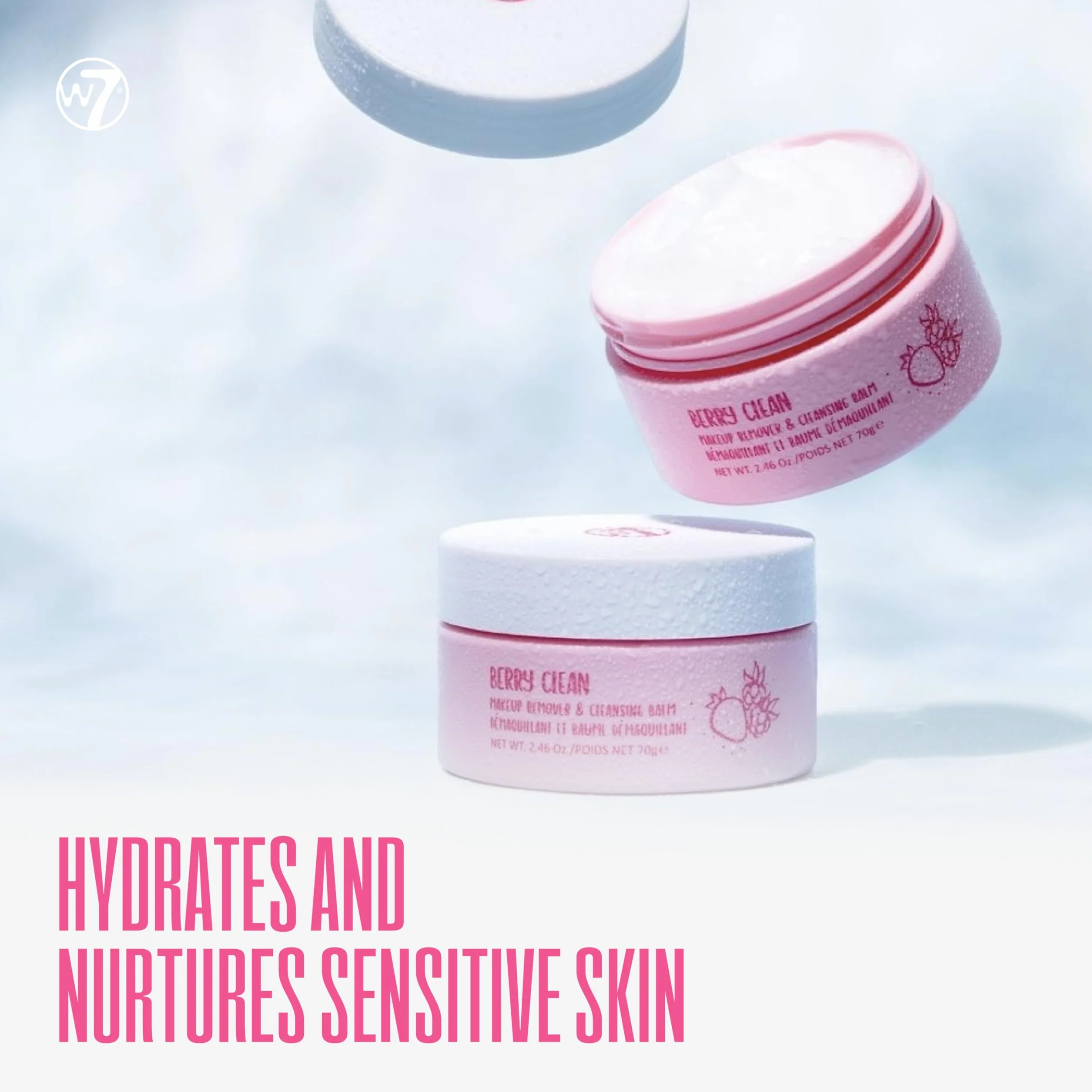 Baume Démaquillant Nettoyant Visage W7 Berry Clean