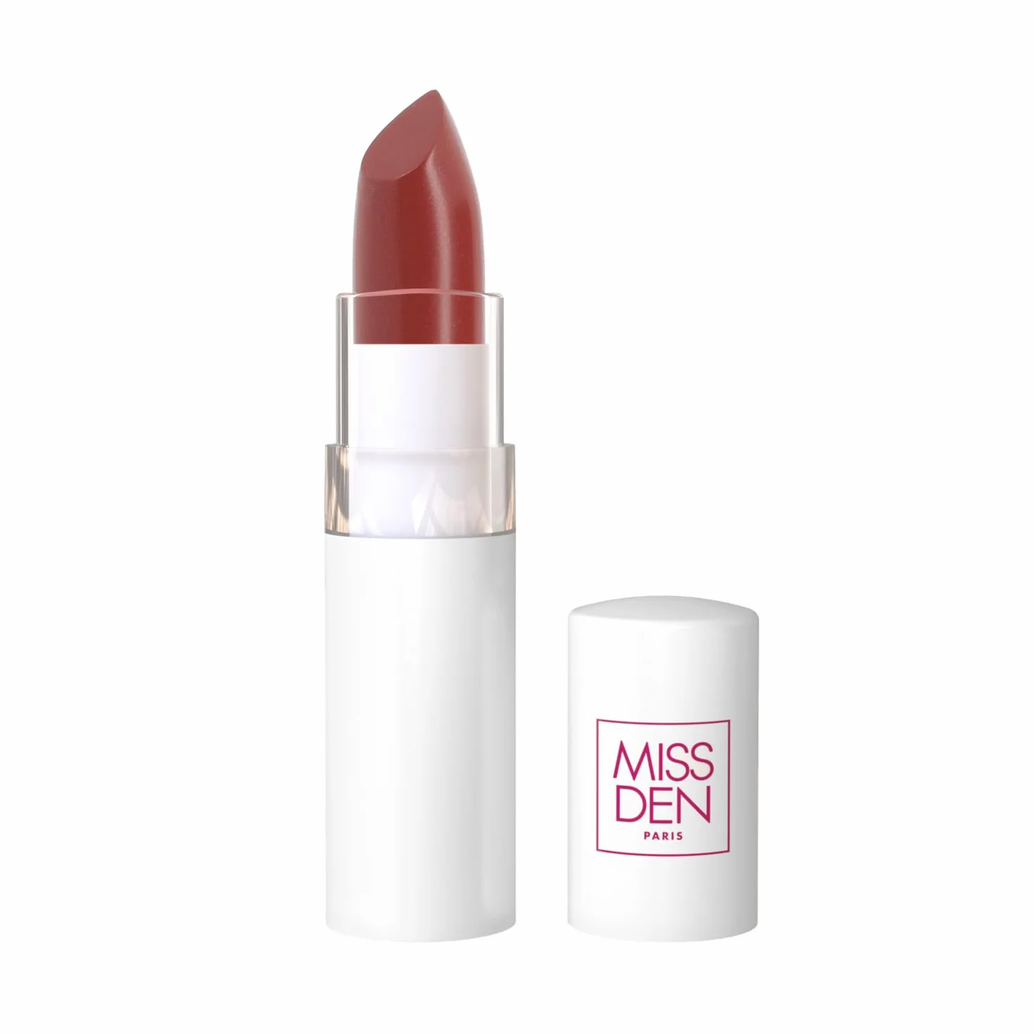 MISS DEN Rouge à lèvres Effet nacré Teinte Rose Cacao - Texture légère et confortable - Format unique 2 g - Maquillage des lèvres - Fabriqué en France - Lot de 3