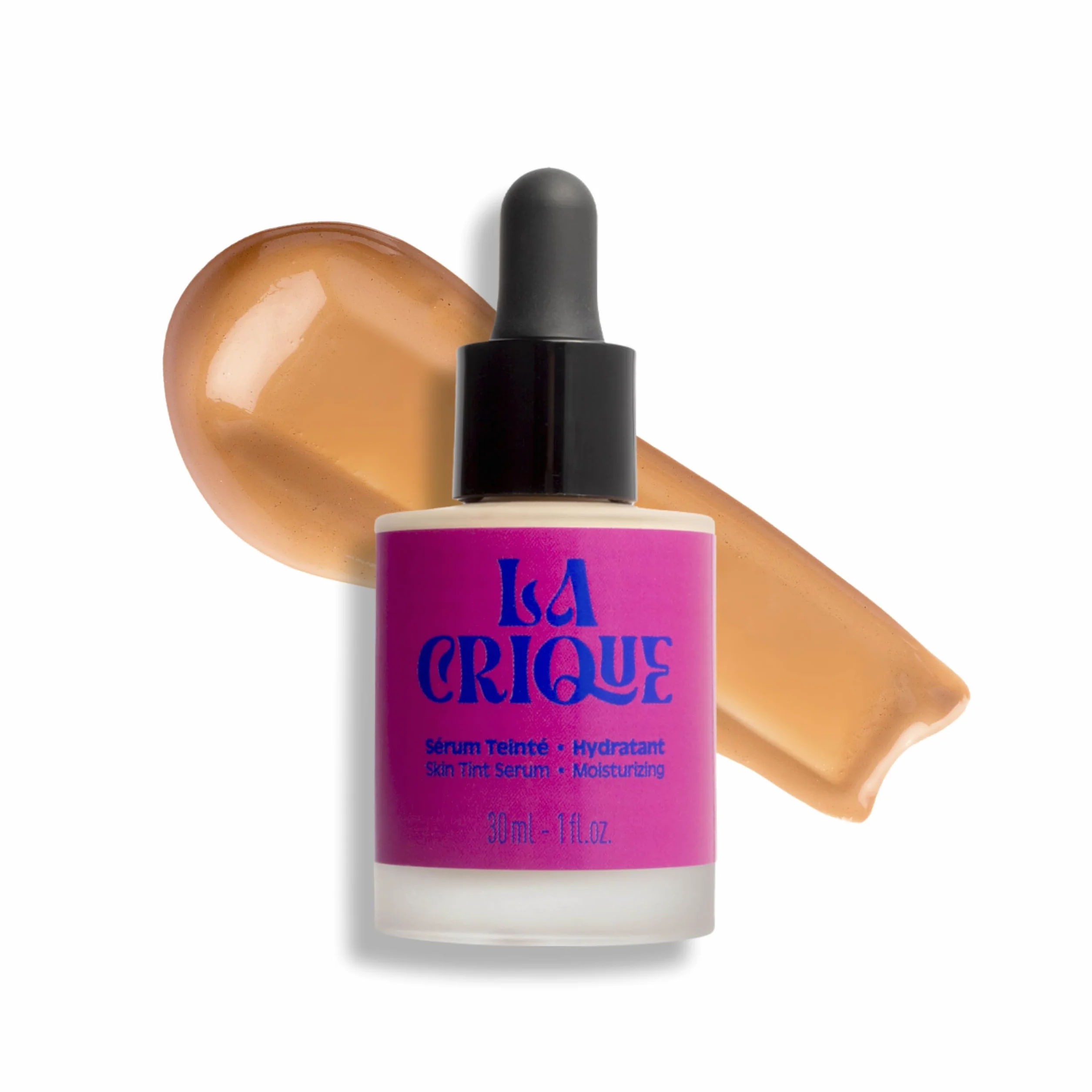 La Crique - Sérum Teinté Soin Hydratant 30 ml - Hydratation Intense & Glow Naturel - Peaux Sèches à Très Sèches - Acide Hyaluronique - 99% Naturel - Vegan - 03 Moyenne