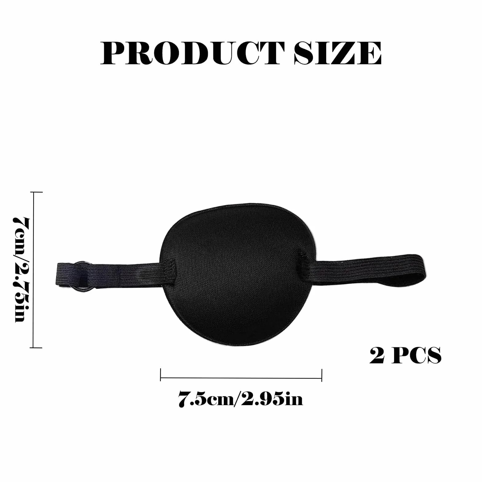 3D Cache Oeil Kit 2 Pièces Patchs Oculaires Médical Pirate Amblyopie Cosplay