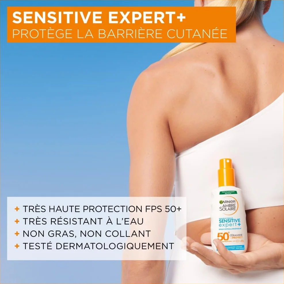 Garnier Ambre Solaire Sensitive Expert+ Spray Protection Solaire FPS 50+ 150 ml
