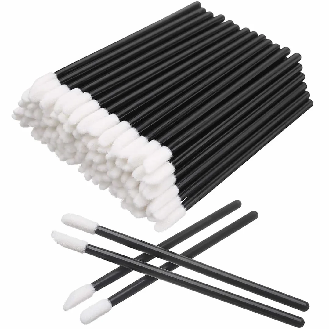 Pinceaux Lèvre Jetables 50 Pièces, Applicateur Rouge à Lèvre Jetable, Kit Maquillage Multifonctionnel