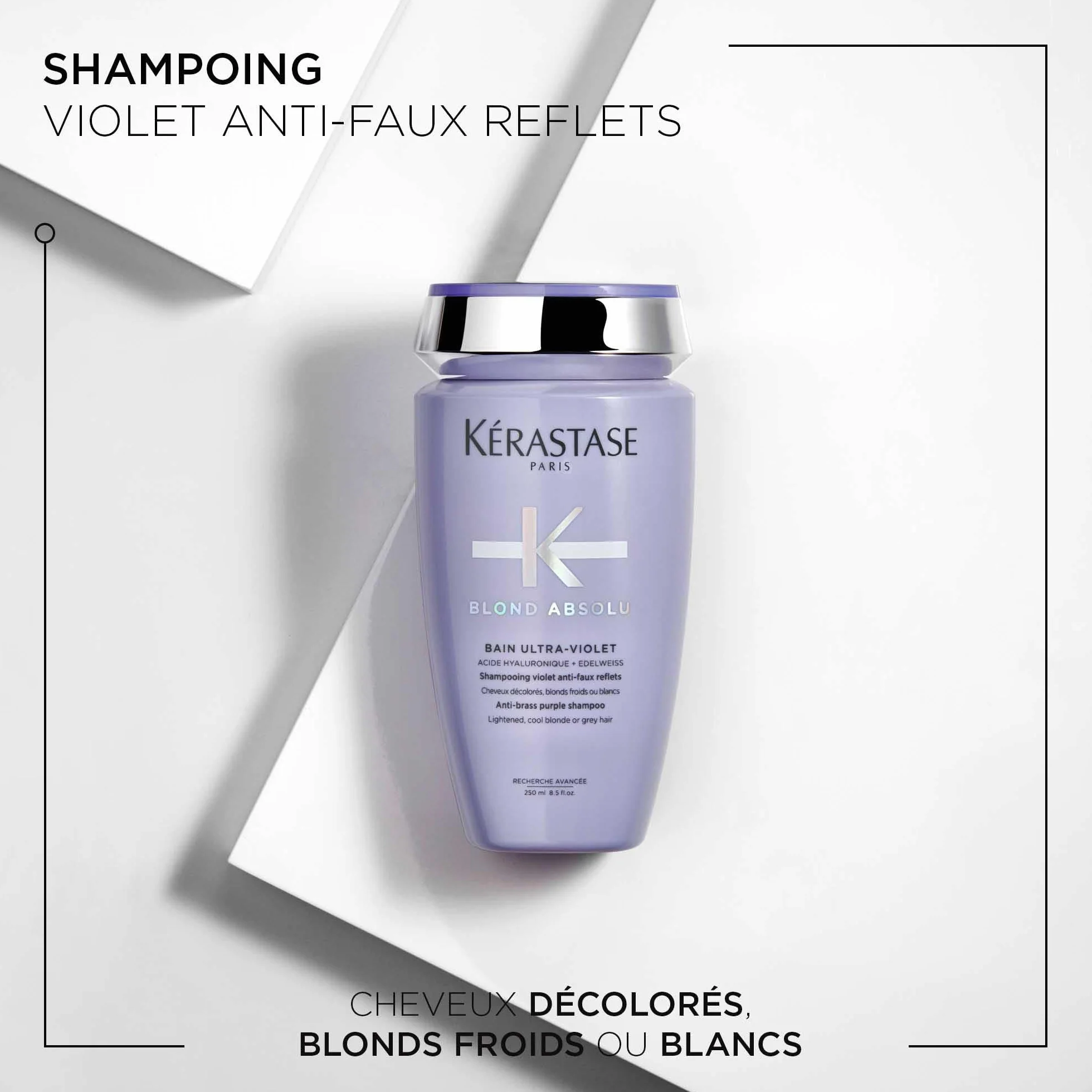 KÉRASTASE Blond Absolu - Routine Anti UV Pour Cheveux Méchés & Décolorés - Illumine & Neutralise Les Faux Reflets - Acide Hyaluronique & Edelweiss - Shampoing + Masque