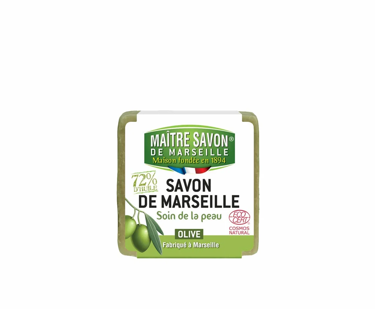 Savon de Marseille à l'huile d'olive 200g COSMOS ORGANIC